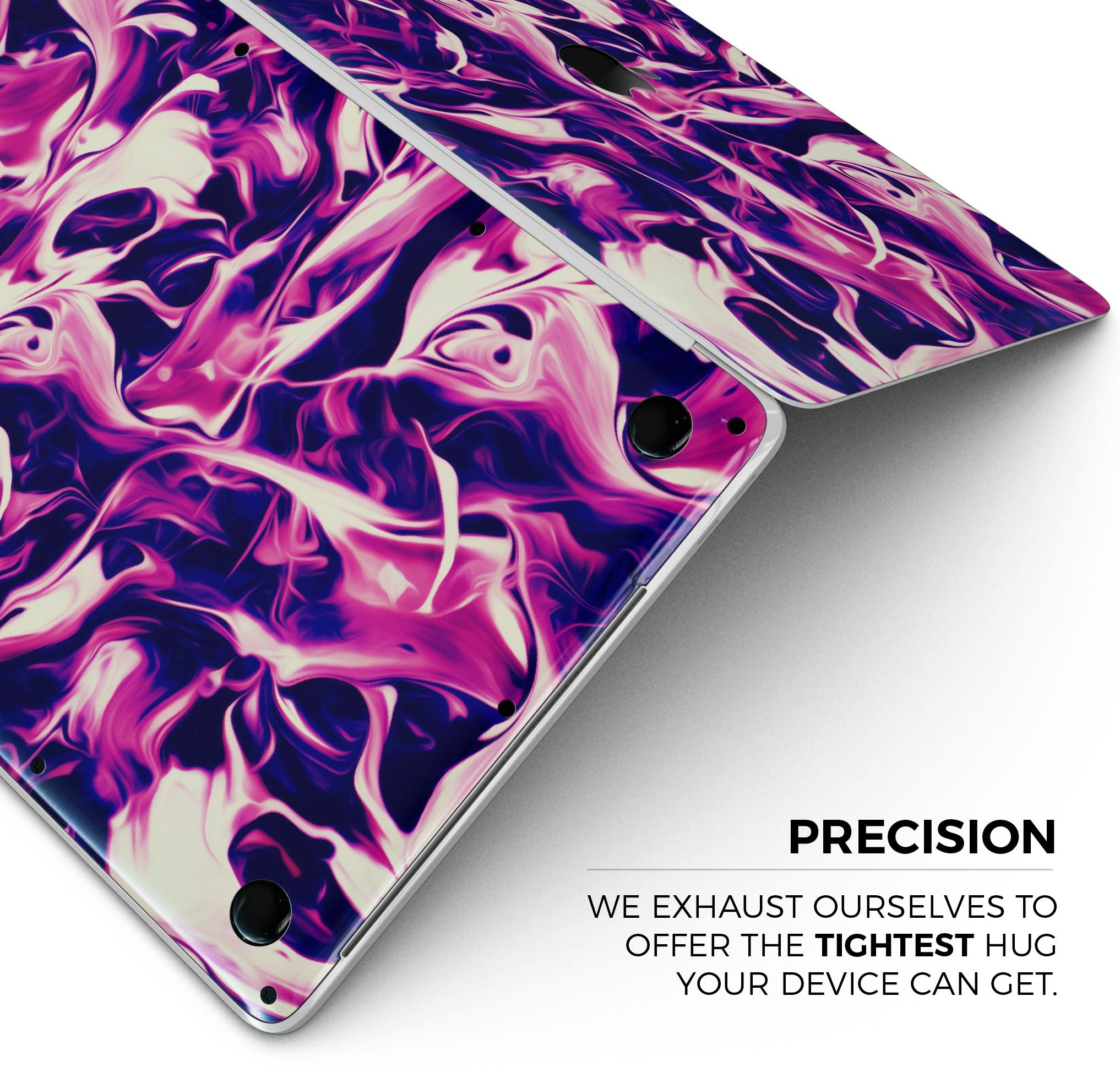 Blurred Abstract Flow V22 skin decal wrap kit for MacBook, showcasing vibrant abstract design and premium vinyl material.