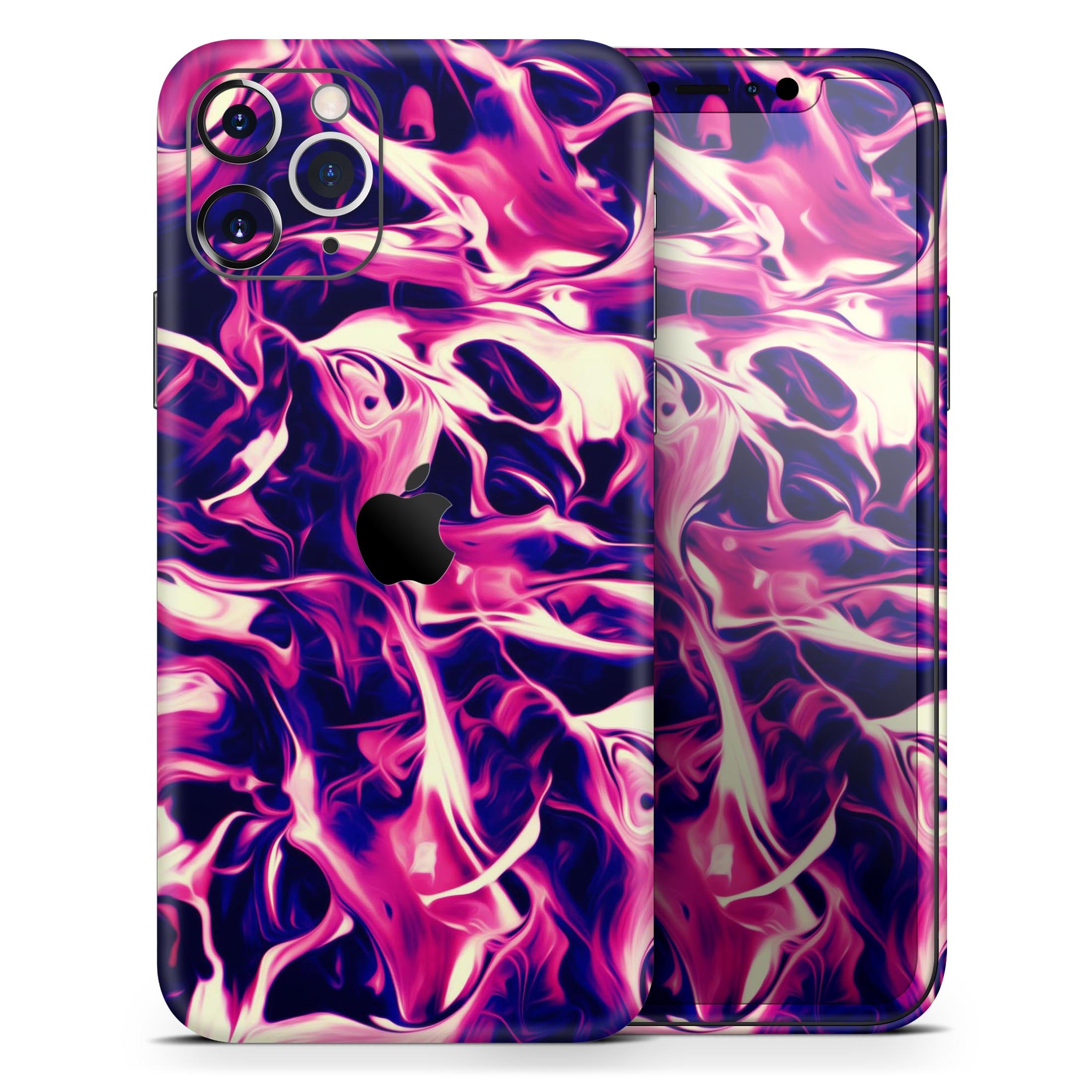 Blurred Abstract Flow V22 Skin-Kit for Apple iPhone, showcasing vibrant abstract design and premium vinyl material.