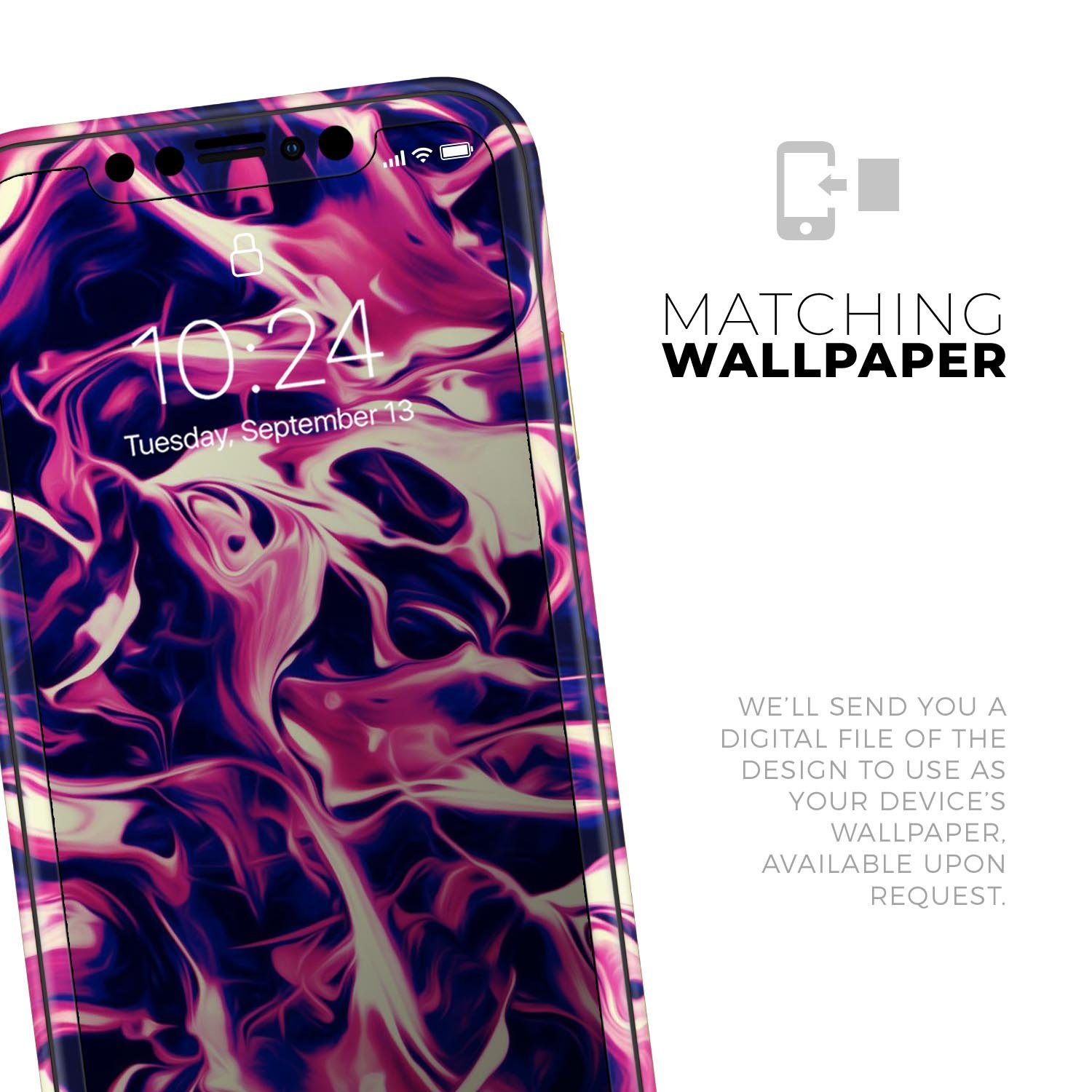 Blurred Abstract Flow V22 Skin-Kit for Apple iPhone, showcasing vibrant abstract design and premium vinyl material.