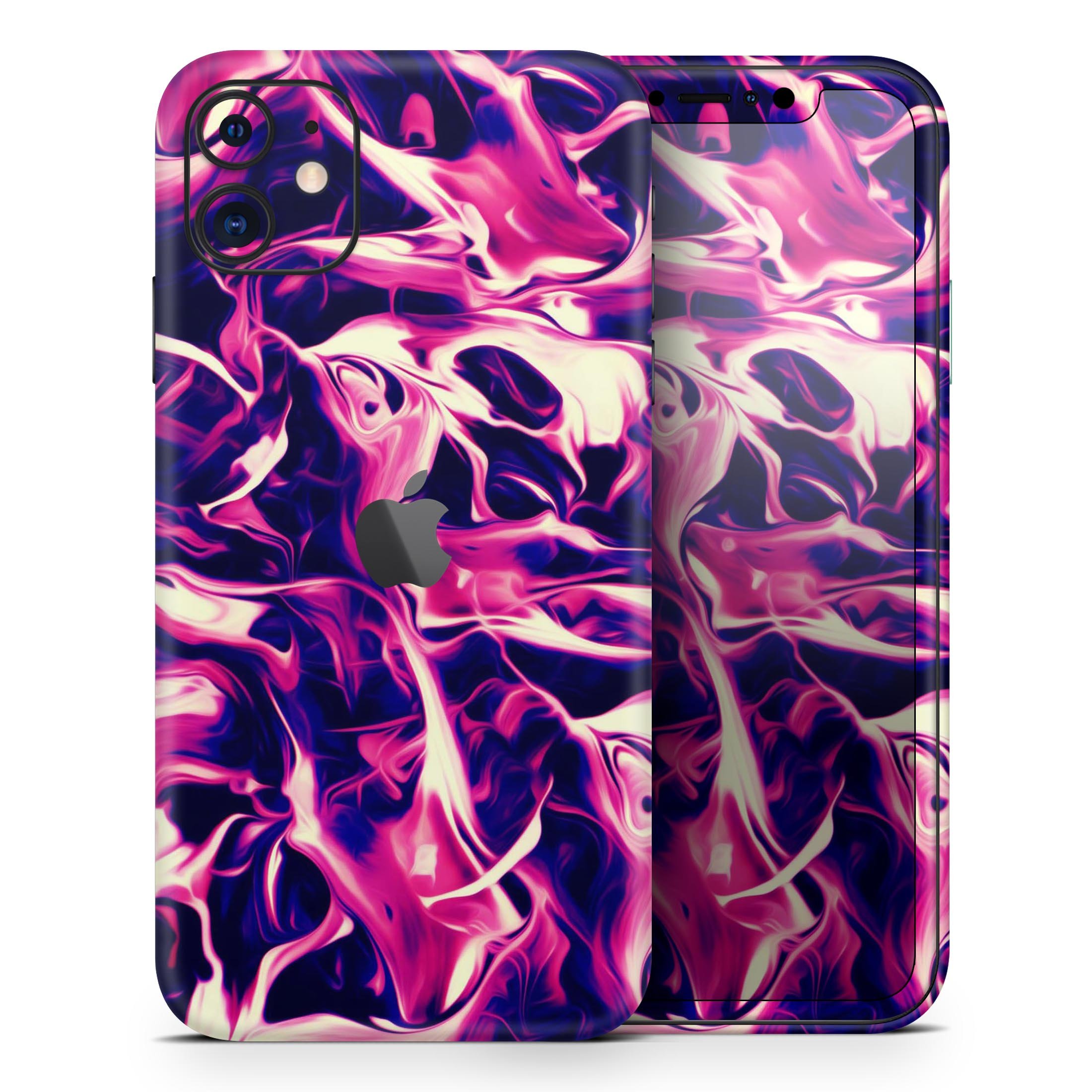 Blurred Abstract Flow V22 Skin-Kit for Apple iPhone, showcasing vibrant abstract design and premium vinyl material.