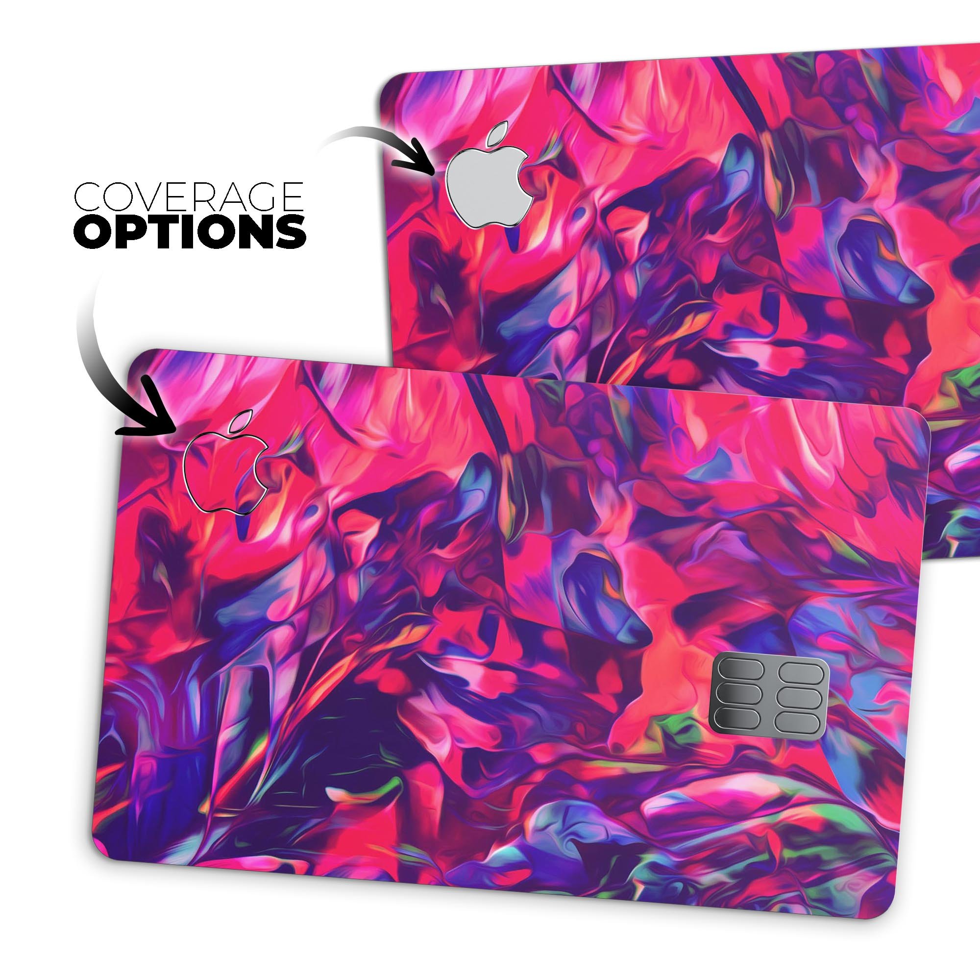 Blurred Abstract Flow V20 decal skin for Apple Card, showcasing premium vinyl material and stylish design.