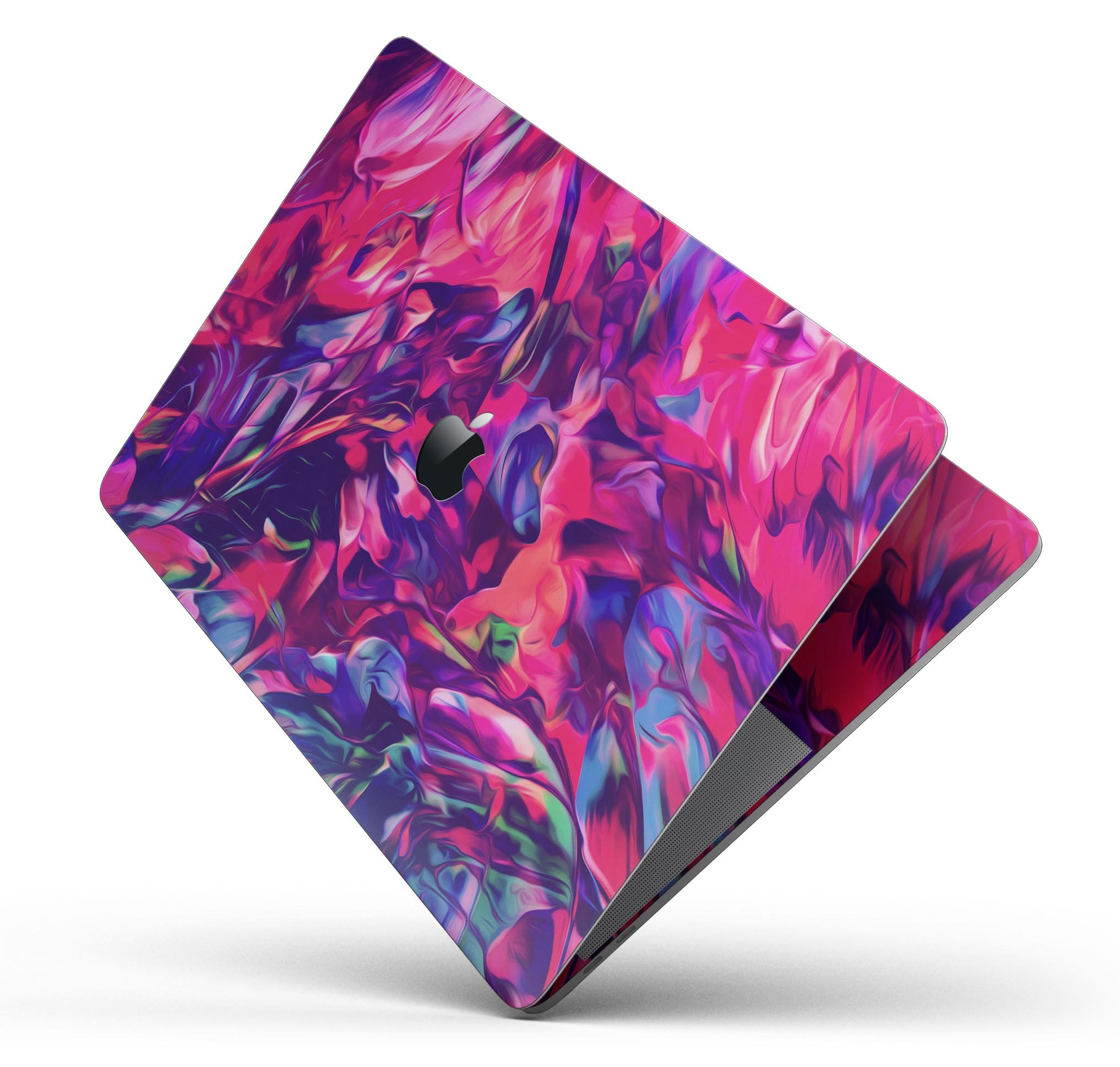 Blurred Abstract Flow V20 skin decal wrap kit for MacBook, showcasing vibrant abstract design and premium vinyl material.