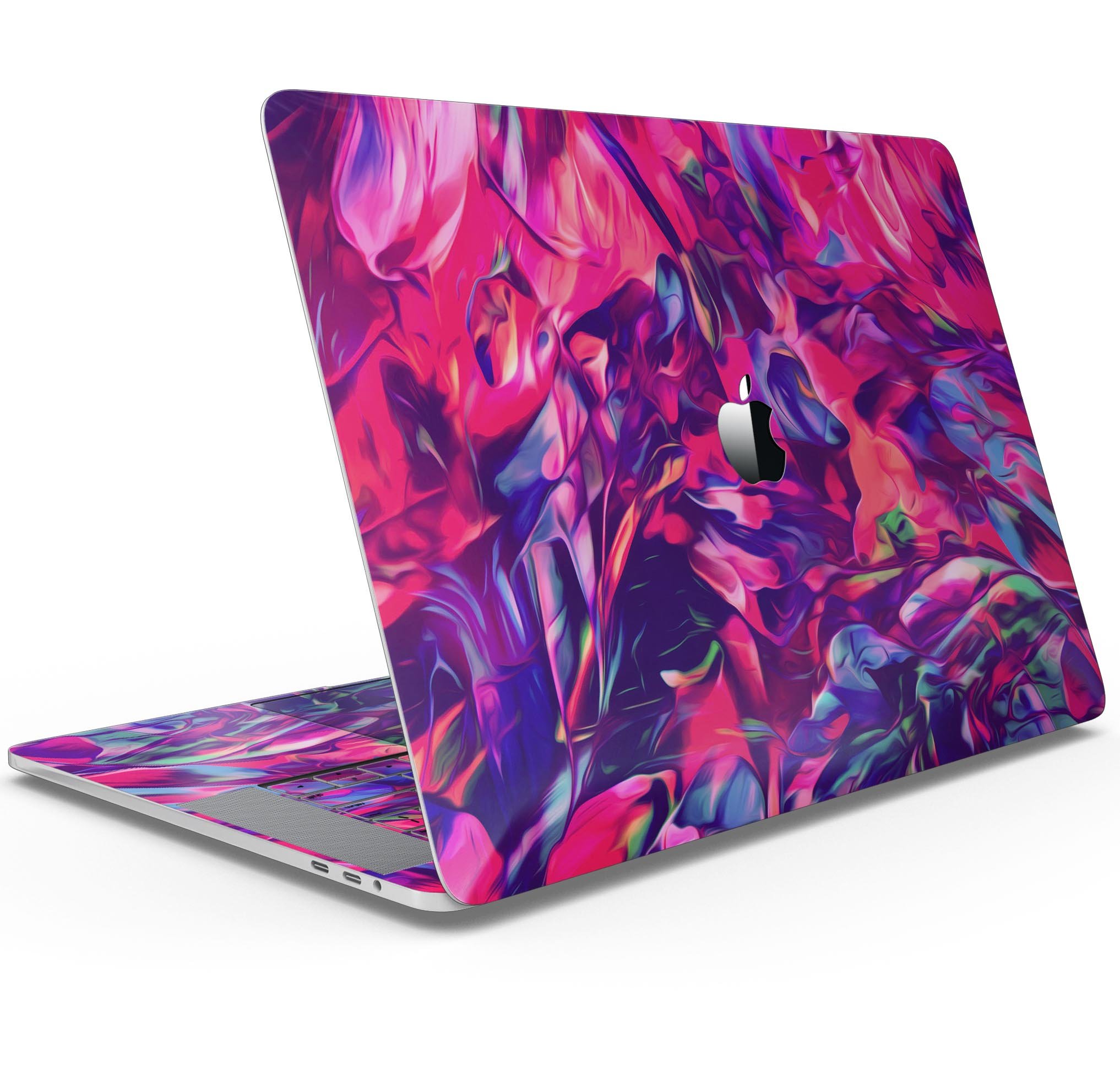 Blurred Abstract Flow V20 skin decal wrap kit for MacBook, showcasing vibrant abstract design and premium vinyl material.