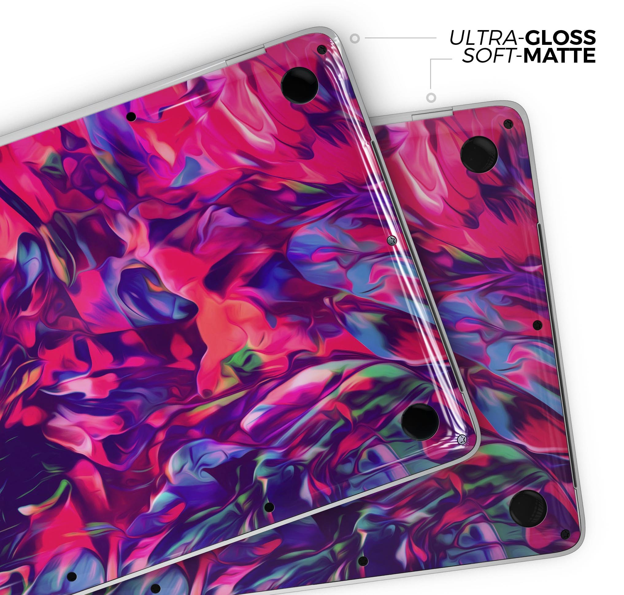 Blurred Abstract Flow V20 skin decal wrap kit for MacBook, showcasing vibrant abstract design and premium vinyl material.