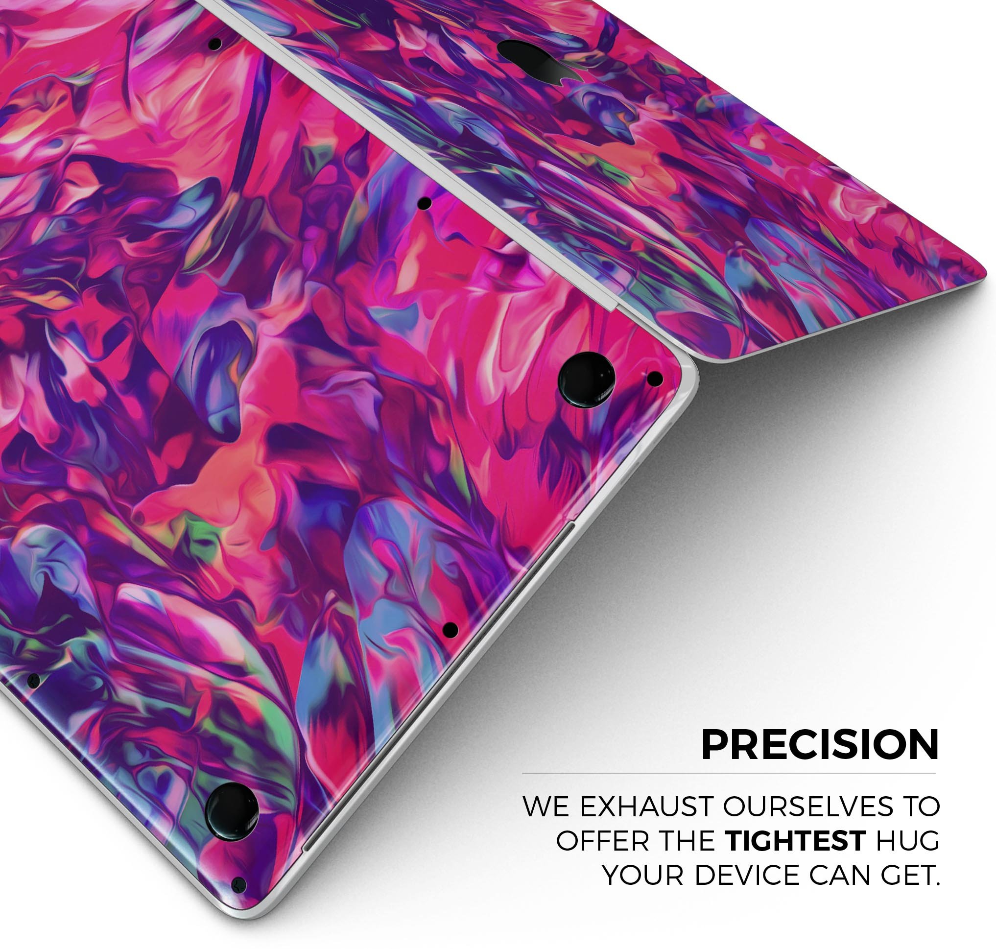 Blurred Abstract Flow V20 skin decal wrap kit for MacBook, showcasing vibrant abstract design and premium vinyl material.