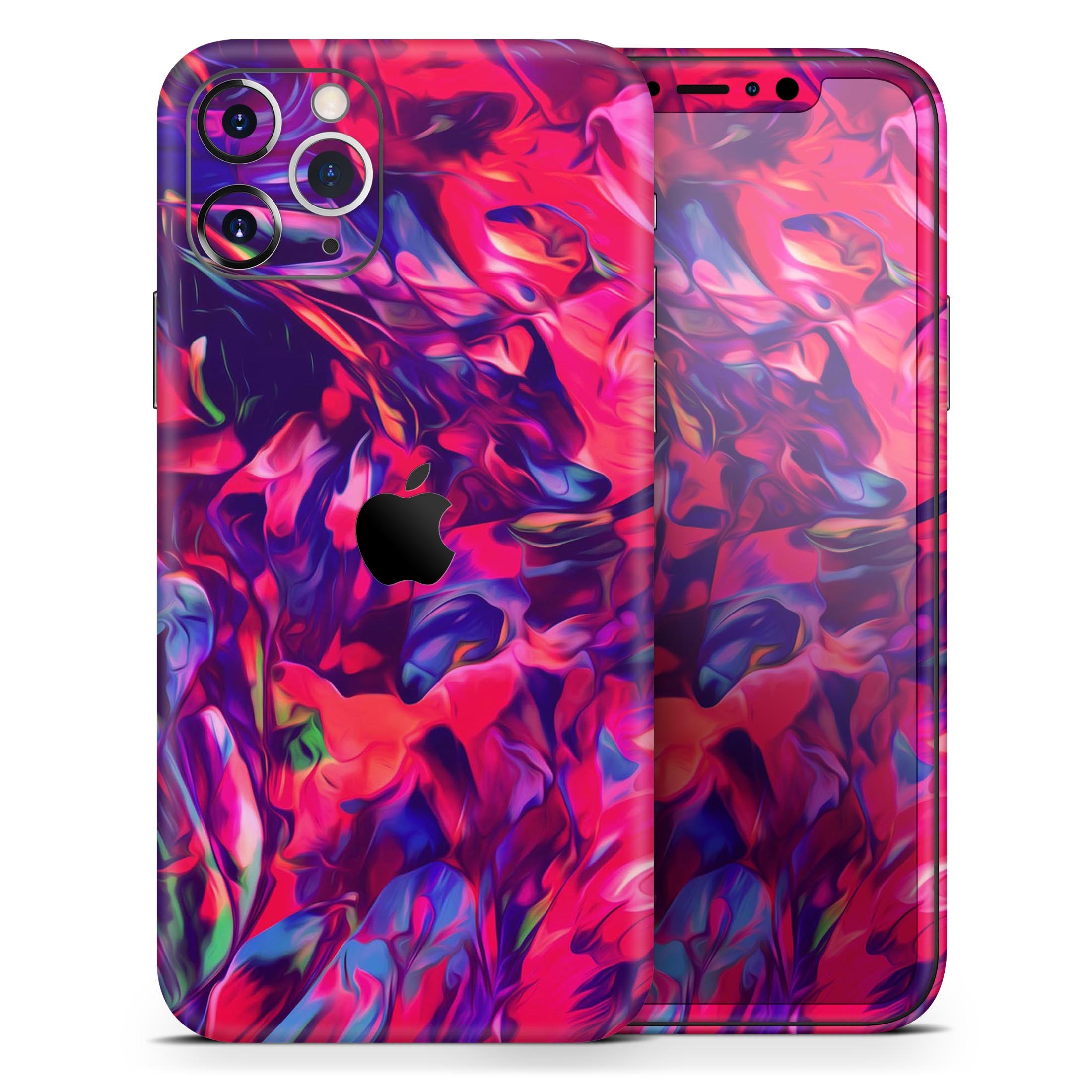 Blurred Abstract Flow V20 Skin-Kit for Apple iPhone, showcasing a vibrant abstract design with a smooth finish.