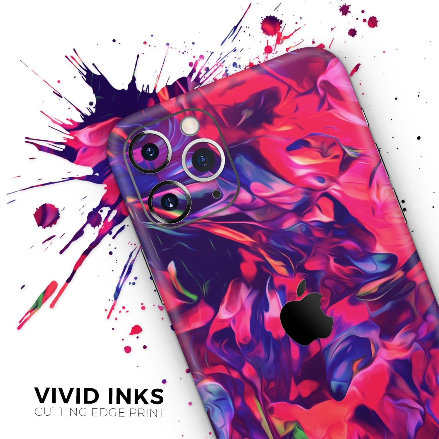 Blurred Abstract Flow V20 Skin-Kit for Apple iPhone, showcasing a vibrant abstract design with a smooth finish.