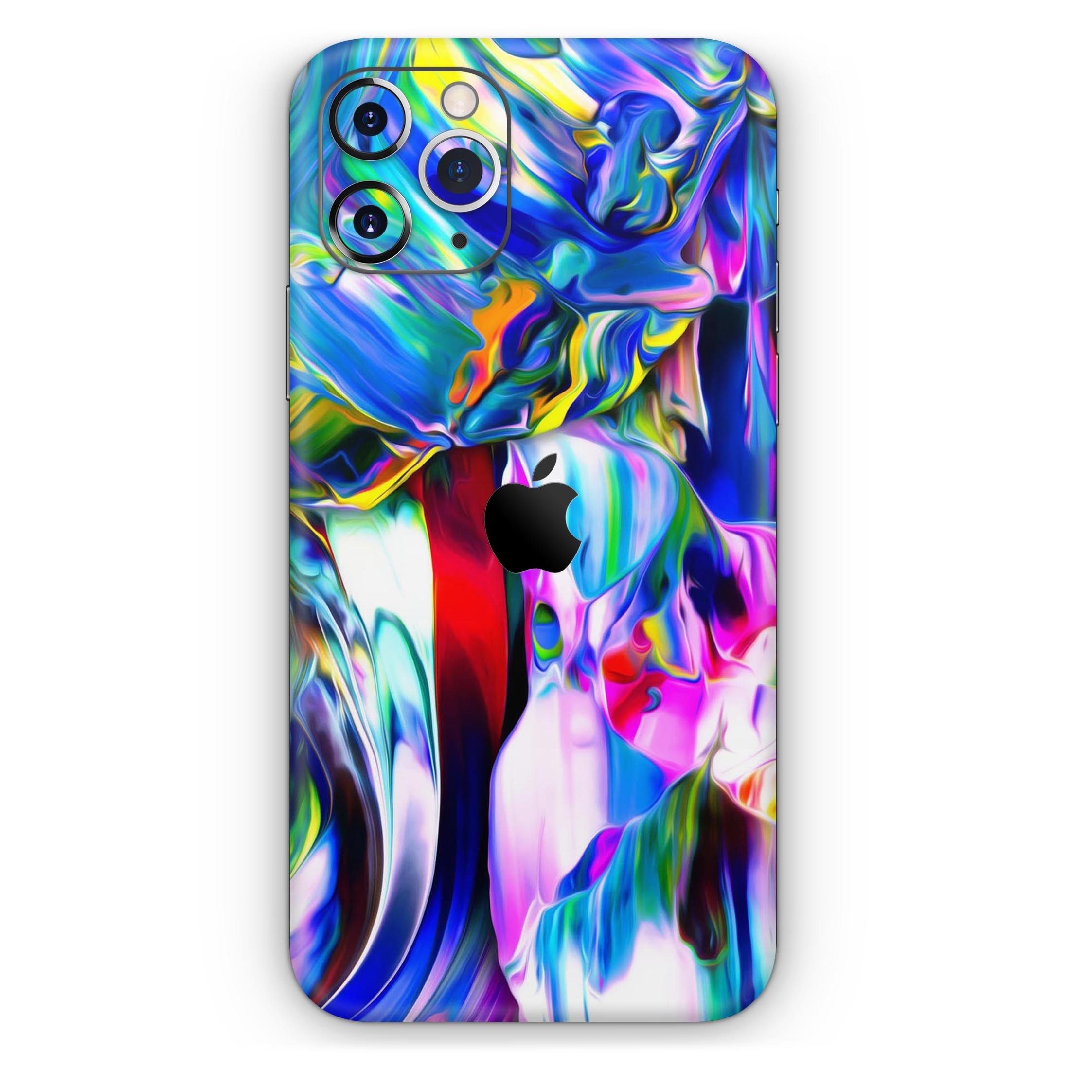 Blurred Abstract Flow V21 skin for Apple iPhone, showcasing vibrant colors and sleek design.