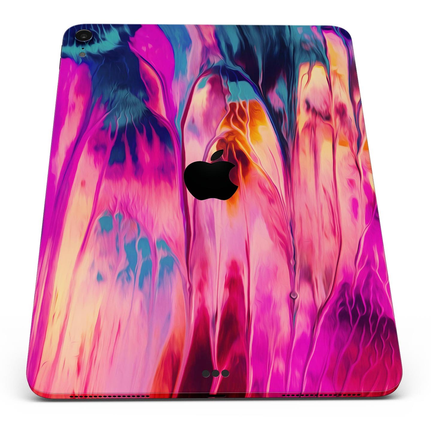 Blurred Abstract Flow V24 full body skin decal for Apple iPad, showcasing a vibrant abstract design with premium 3M material.