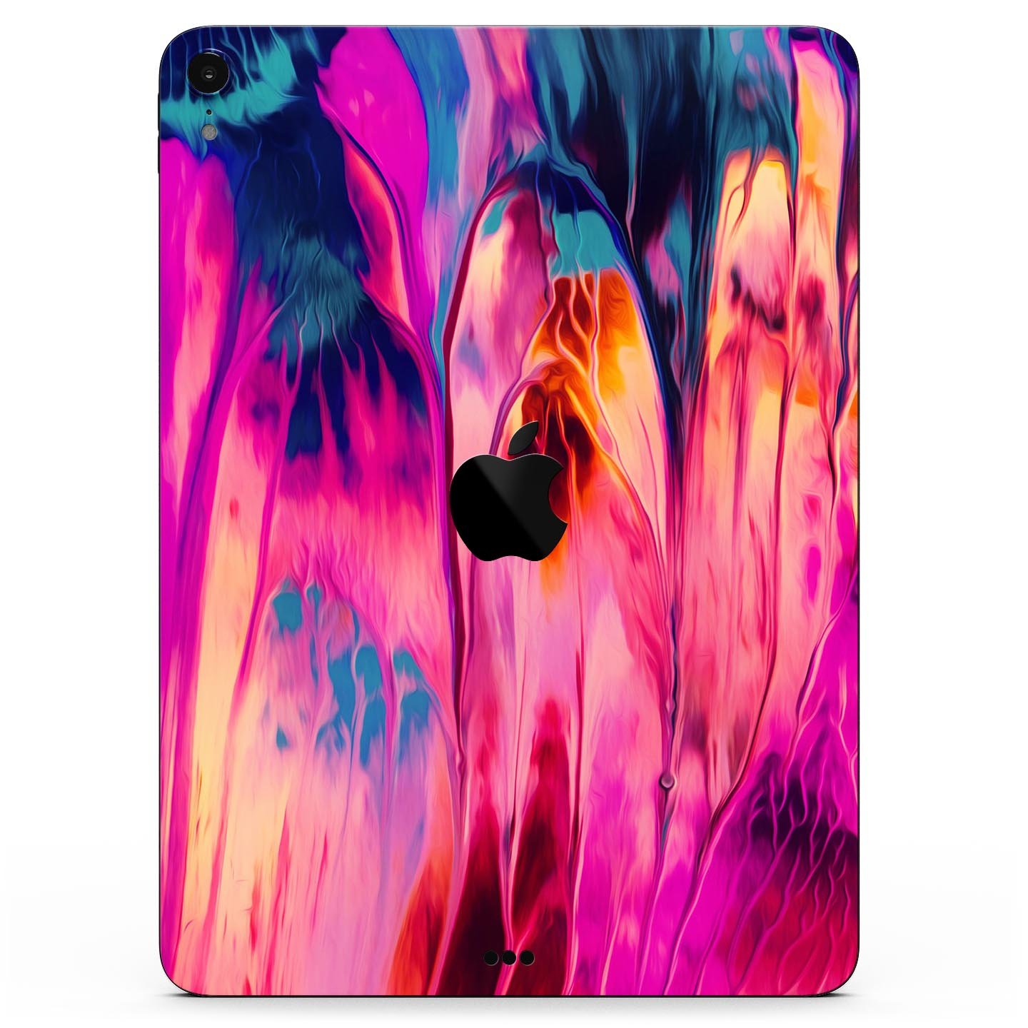 Blurred Abstract Flow V24 full body skin decal for Apple iPad, showcasing a vibrant abstract design with premium 3M material.