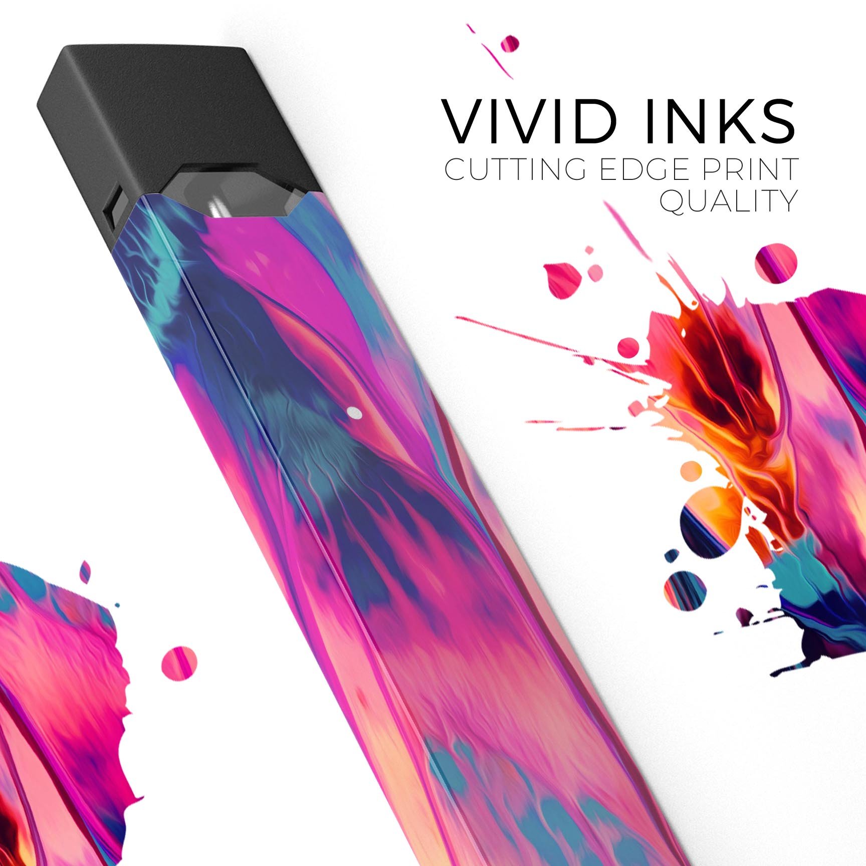 Blurred Abstract Flow V24 premium decal skin-wrap sticker designed for JUUL vaping device, showcasing vibrant abstract design.