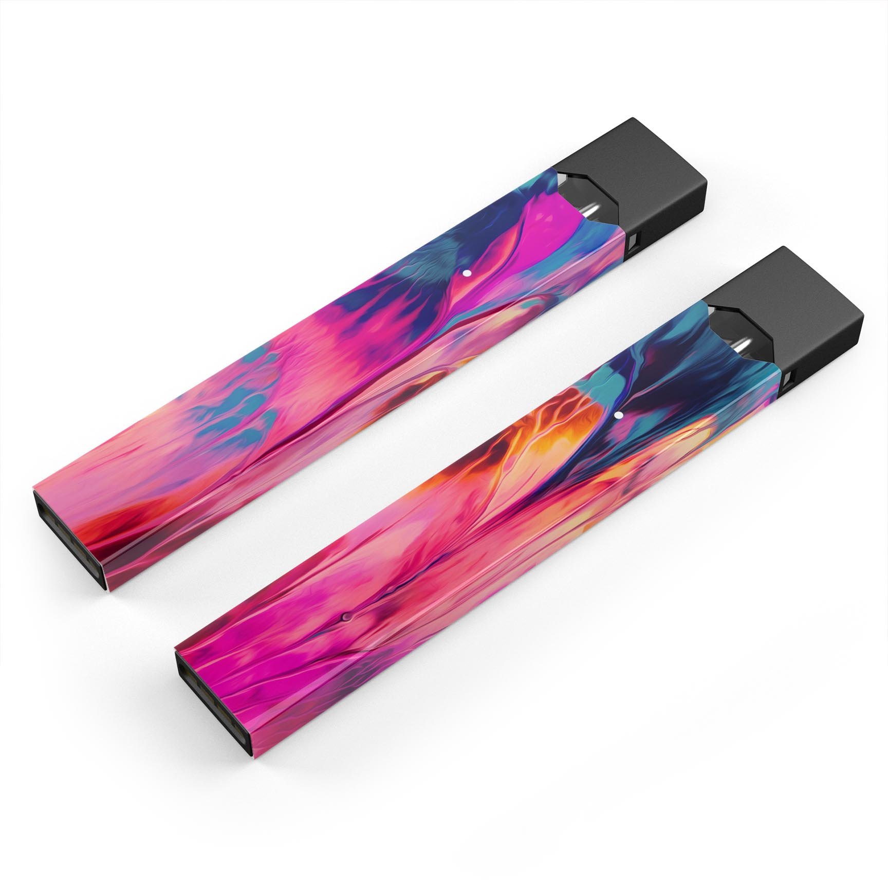 Blurred Abstract Flow V24 premium decal skin-wrap sticker designed for JUUL vaping device, showcasing vibrant abstract design.