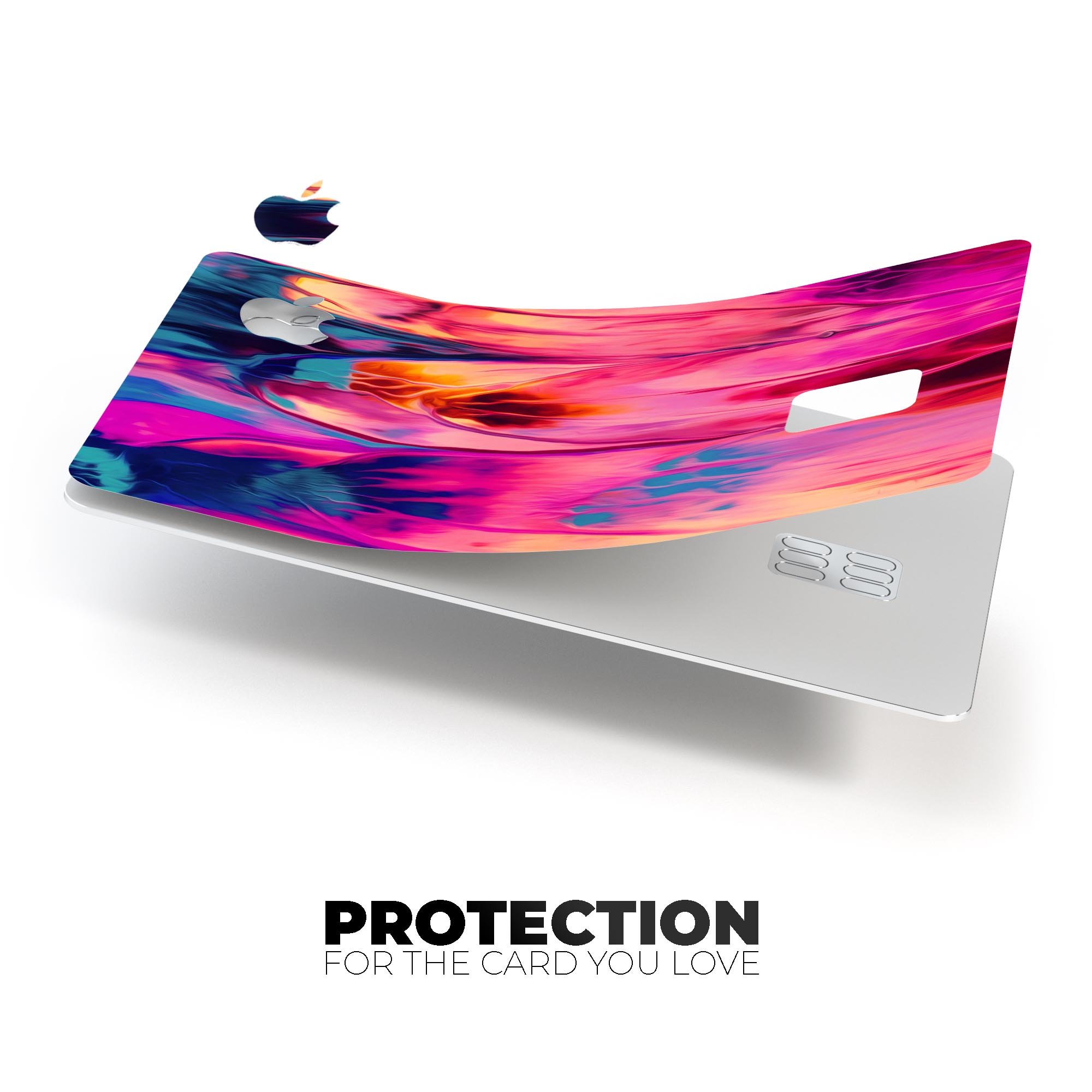 Blurred Abstract Flow V24 decal skin for Apple Card, showcasing a vibrant abstract design with premium vinyl finish.