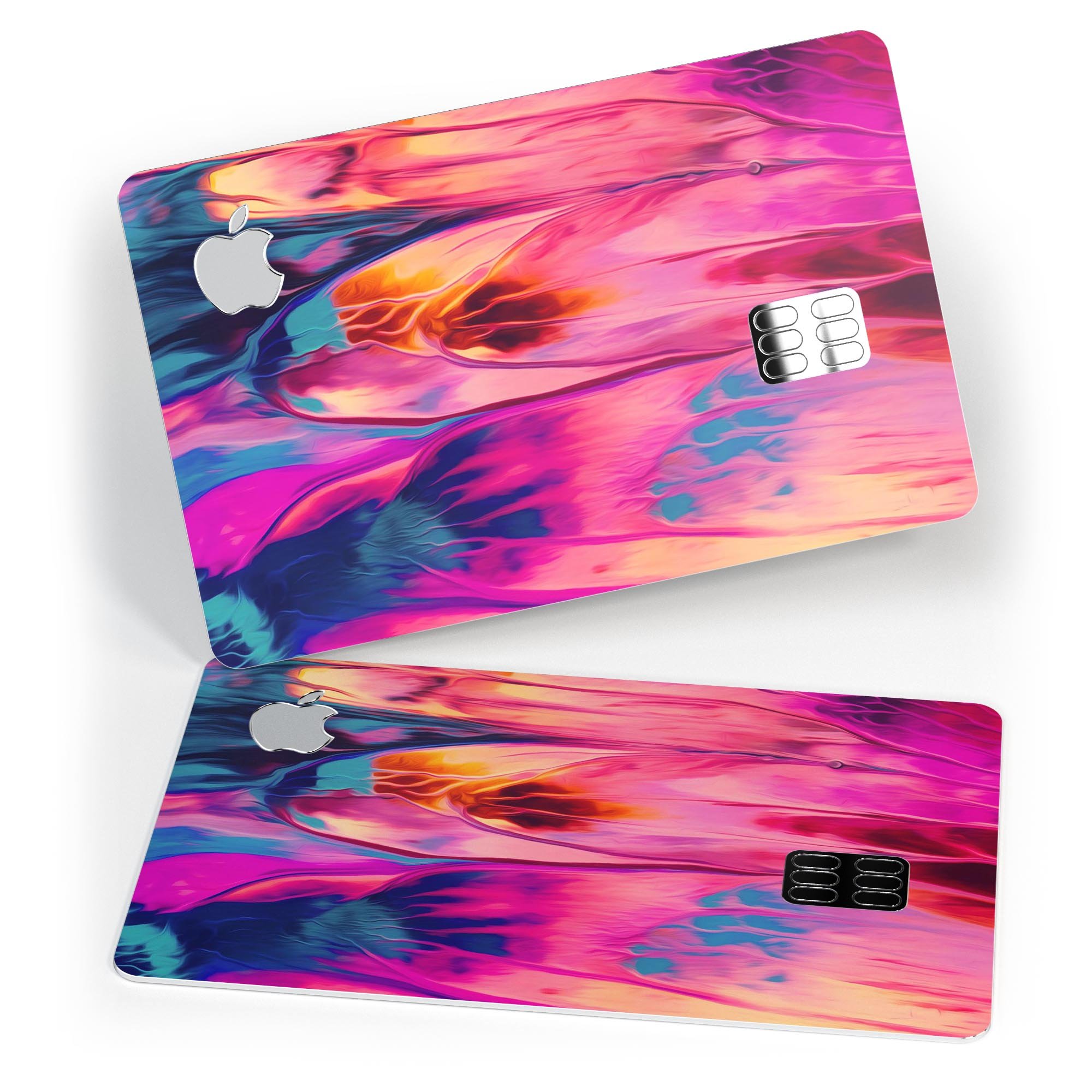 Blurred Abstract Flow V24 decal skin for Apple Card, showcasing a vibrant abstract design with premium vinyl finish.