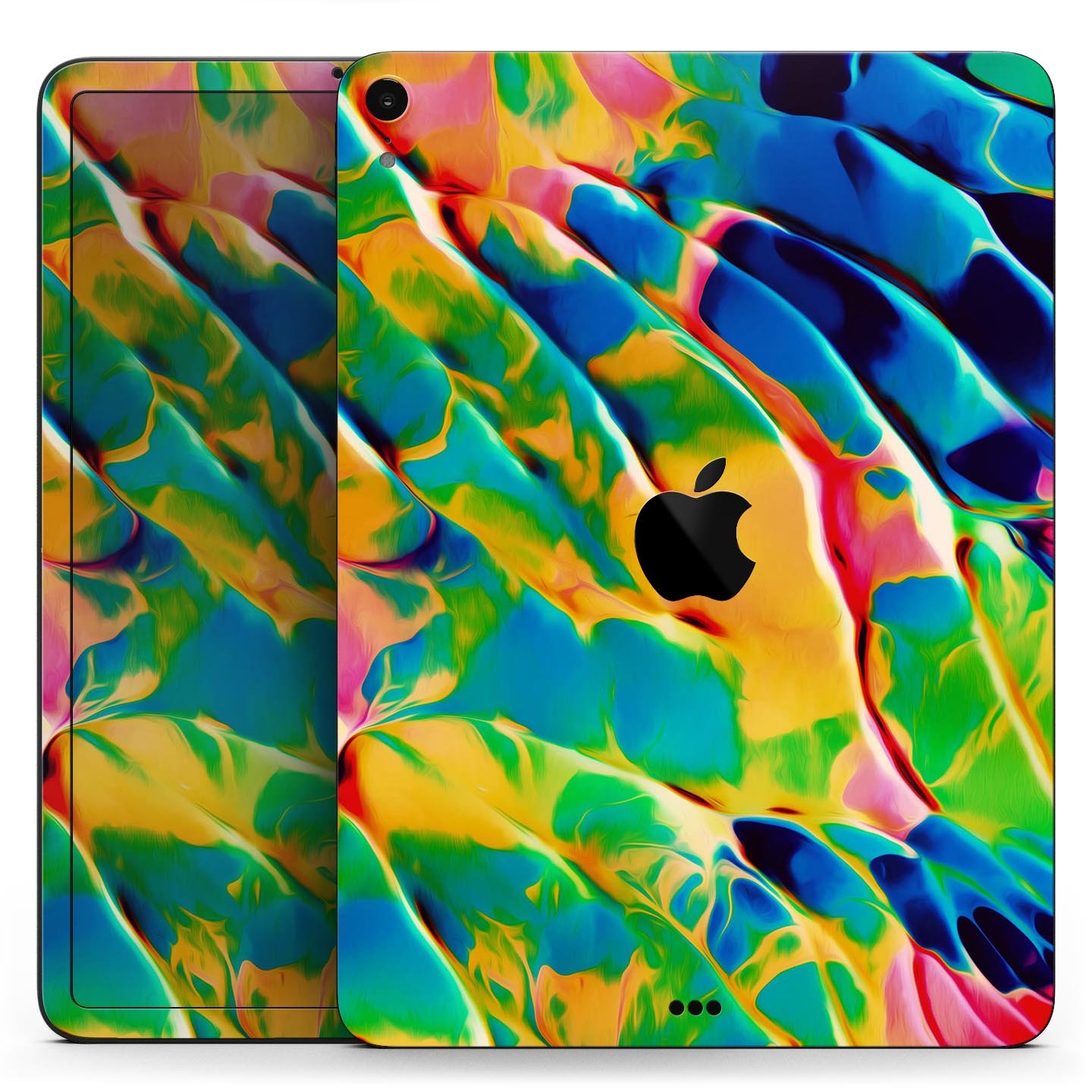 Blurred Abstract Flow V25 skin decal for Apple iPad, showcasing vibrant abstract design and premium 3M material.