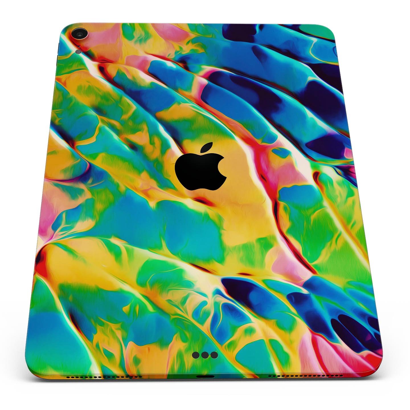 Blurred Abstract Flow V25 skin decal for Apple iPad, showcasing vibrant abstract design and premium 3M material.