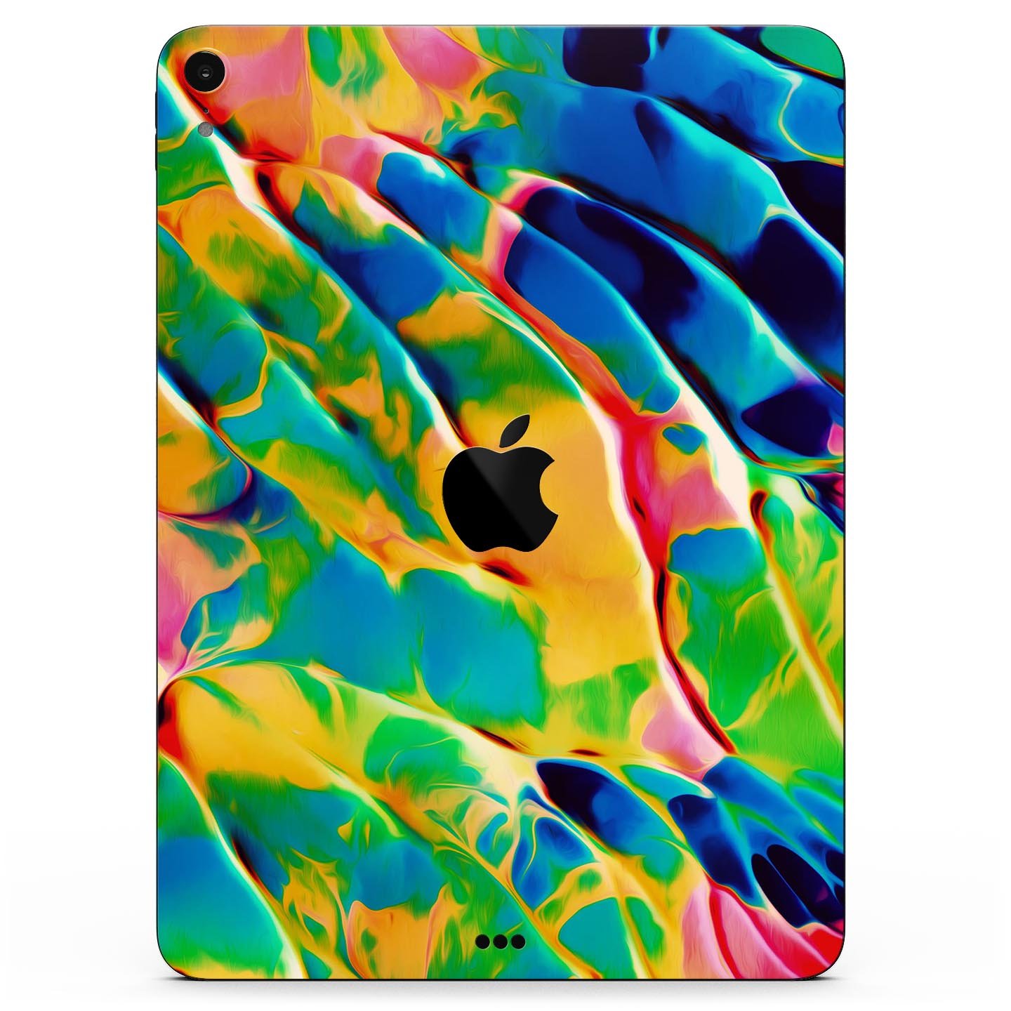 Blurred Abstract Flow V25 skin decal for Apple iPad, showcasing vibrant abstract design and premium 3M material.