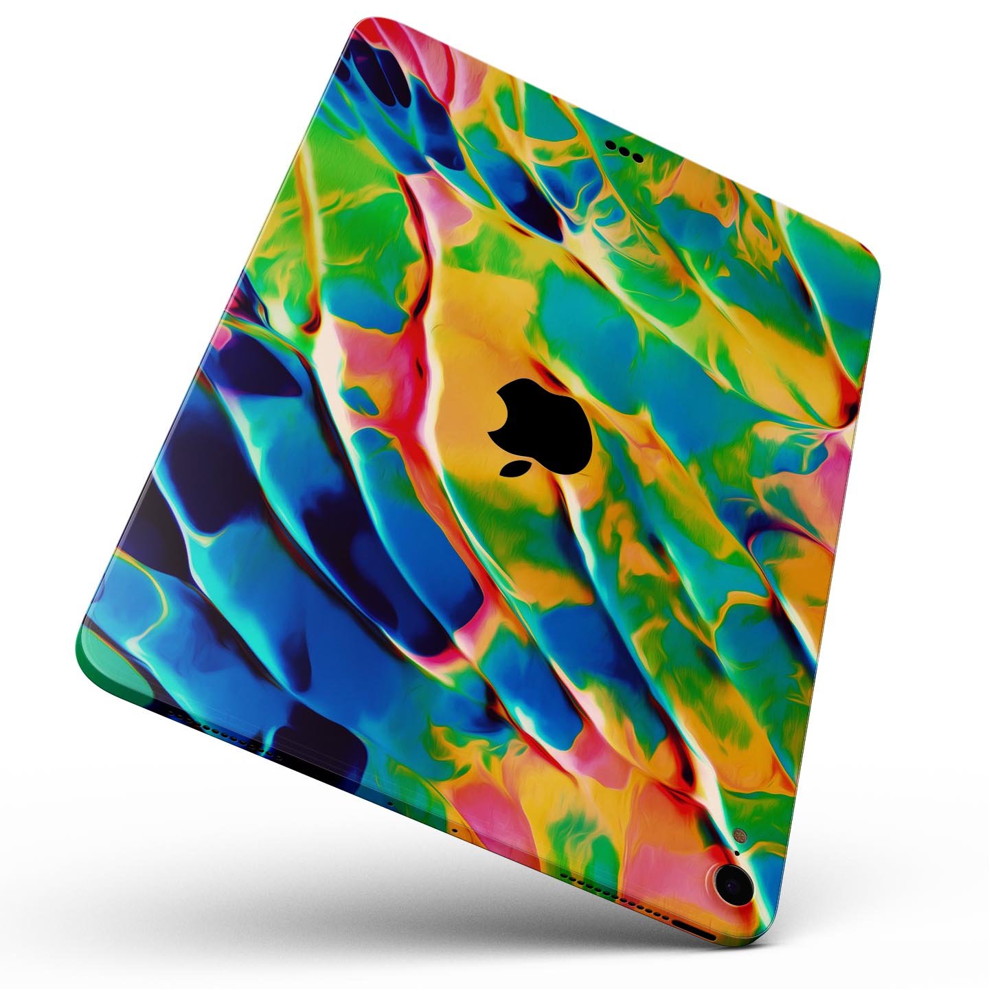 Blurred Abstract Flow V25 skin decal for Apple iPad, showcasing vibrant abstract design and premium 3M material.