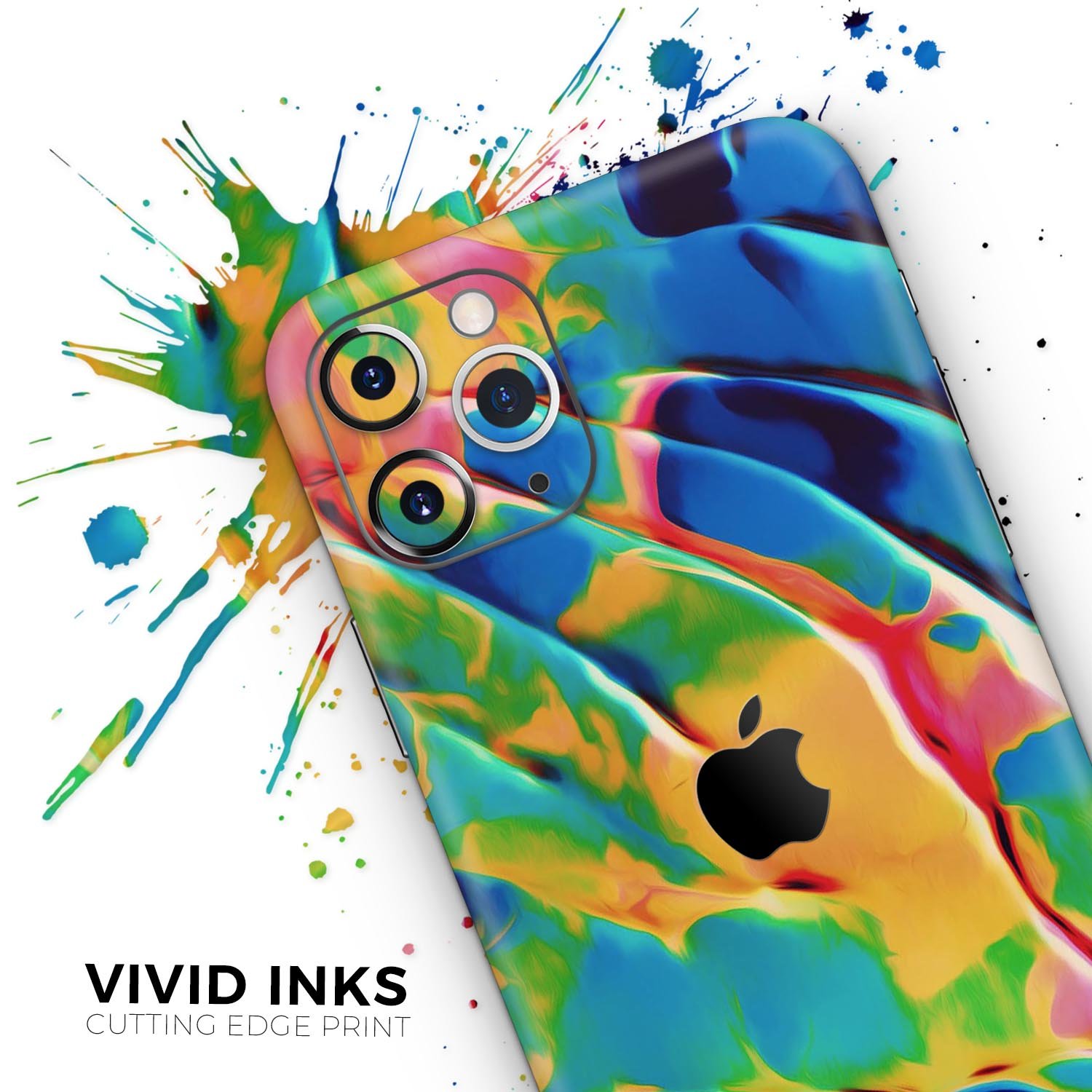 Blurred Abstract Flow V25 Skin-Kit for Apple iPhone, showcasing a stylish design with a premium vinyl finish.