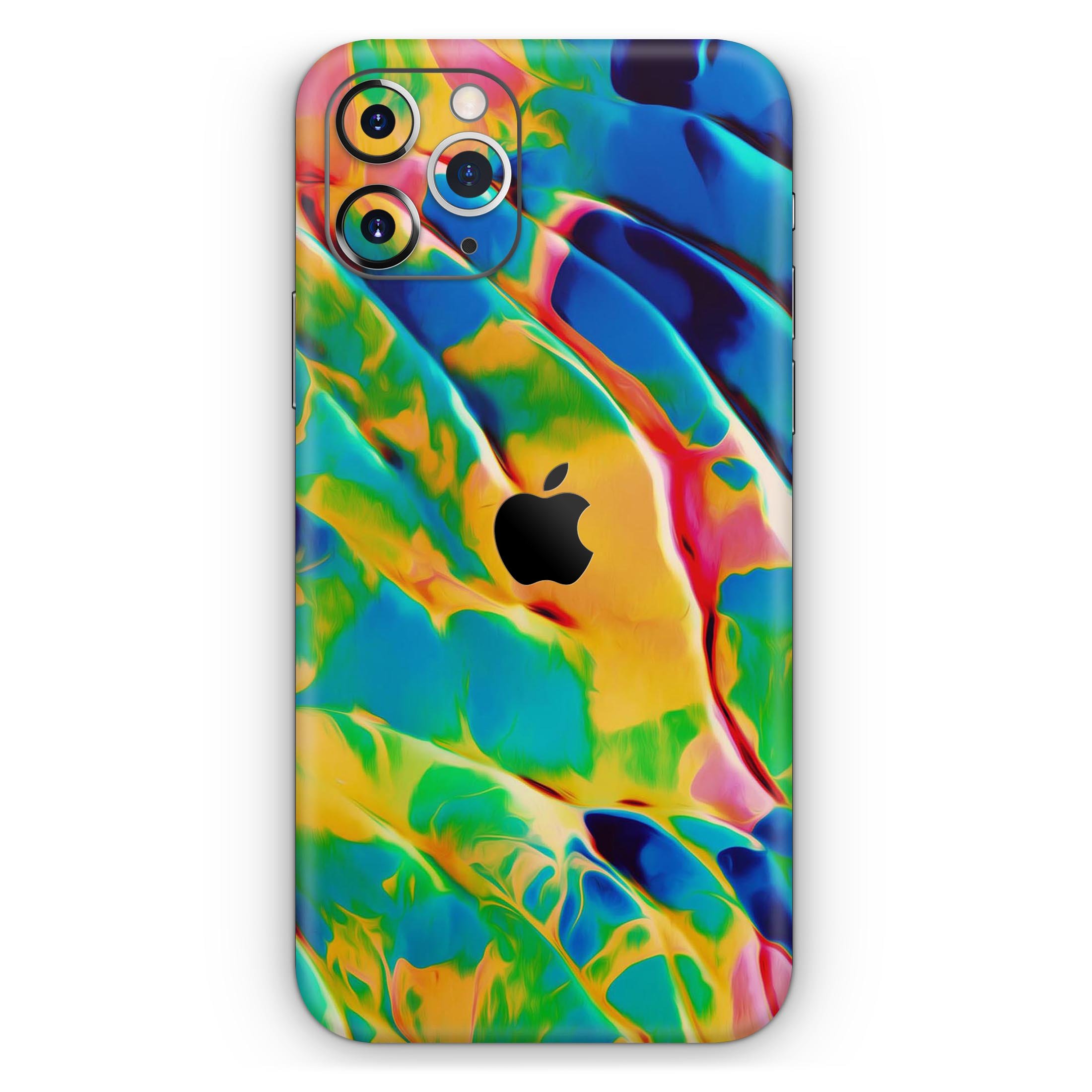 Blurred Abstract Flow V25 Skin-Kit for Apple iPhone, showcasing a stylish design with a premium vinyl finish.