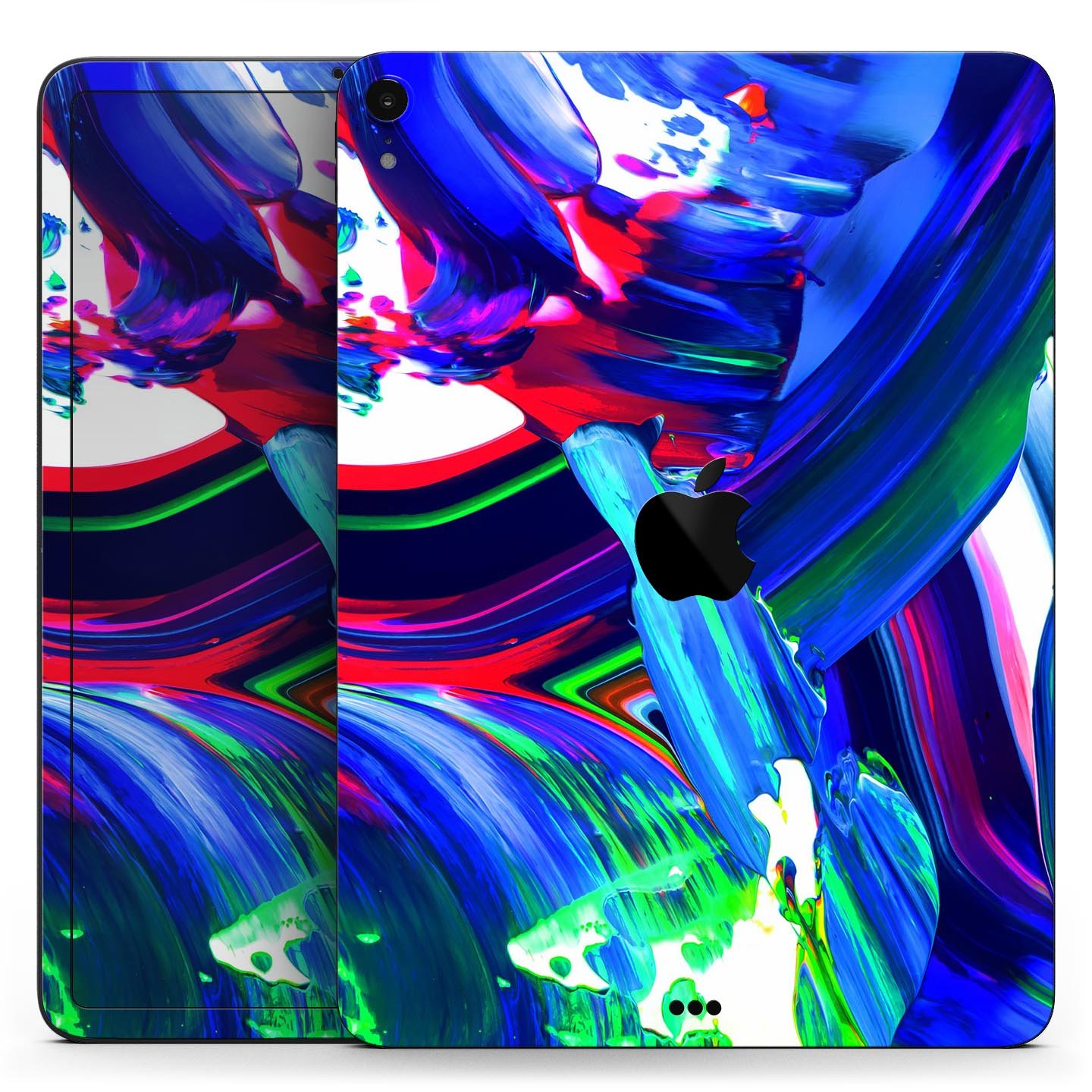 Blurred Abstract Flow V27 skin decal for Apple iPad, showcasing a vibrant abstract design with premium 3M material for protection.