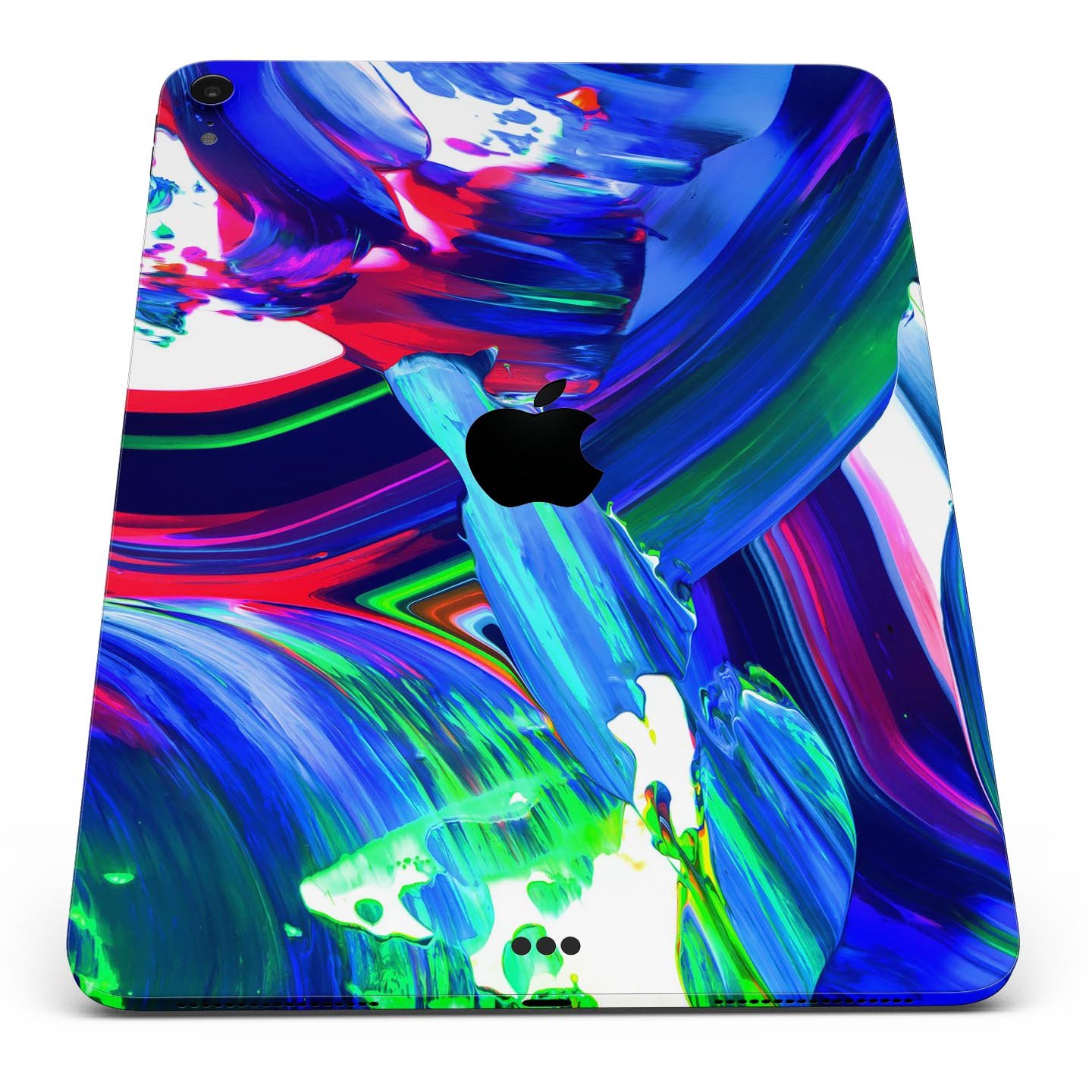 Blurred Abstract Flow V27 skin decal for Apple iPad, showcasing a vibrant abstract design with premium 3M material for protection.