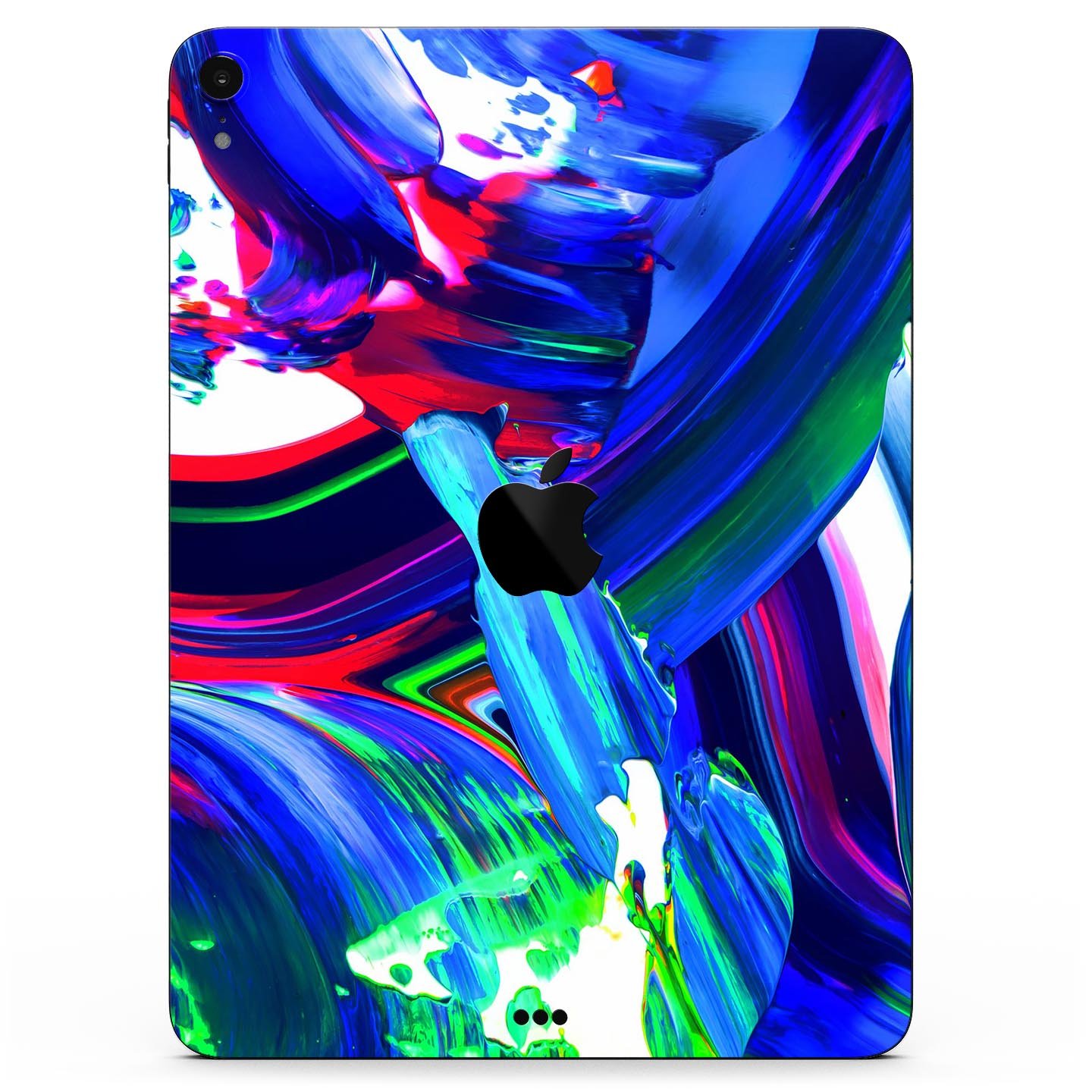 Blurred Abstract Flow V27 skin decal for Apple iPad, showcasing a vibrant abstract design with premium 3M material for protection.