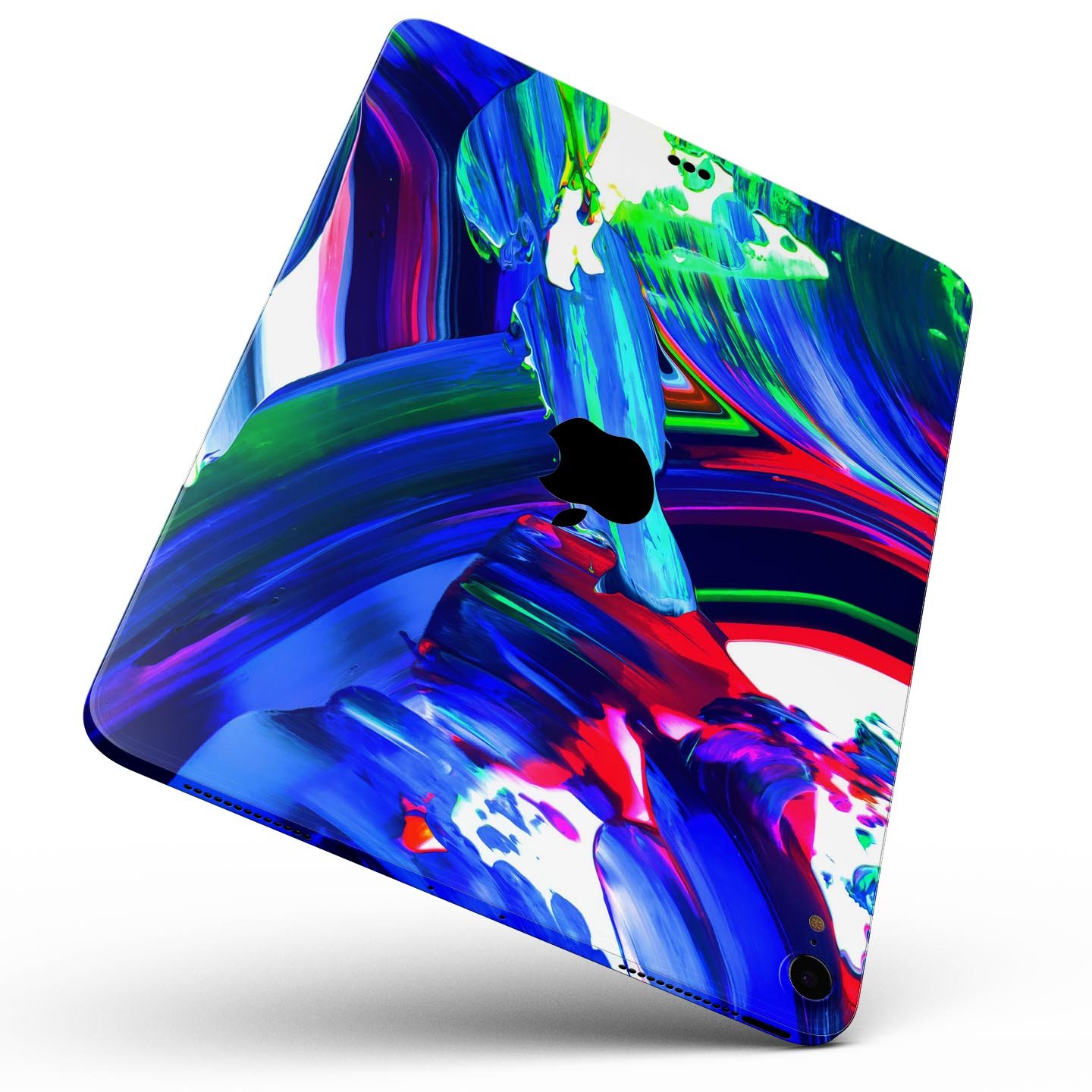 Blurred Abstract Flow V27 skin decal for Apple iPad, showcasing a vibrant abstract design with premium 3M material for protection.