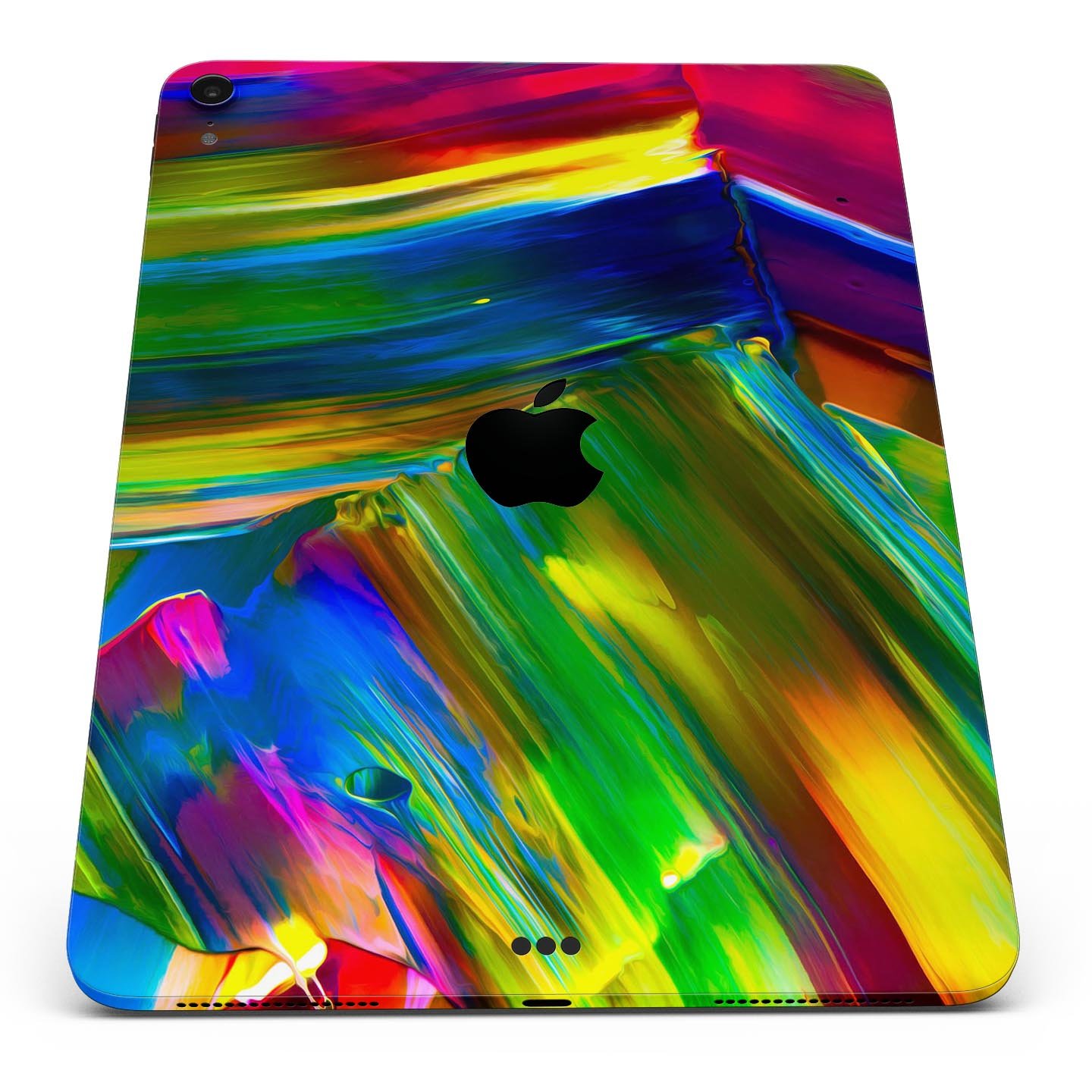 Blurred Abstract Flow V29 skin decal for Apple iPad, showcasing vibrant colors and a sleek design for full-body protection.