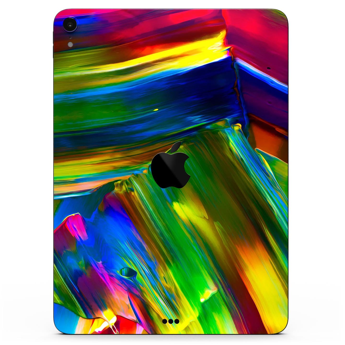 Blurred Abstract Flow V29 skin decal for Apple iPad, showcasing vibrant colors and a sleek design for full-body protection.