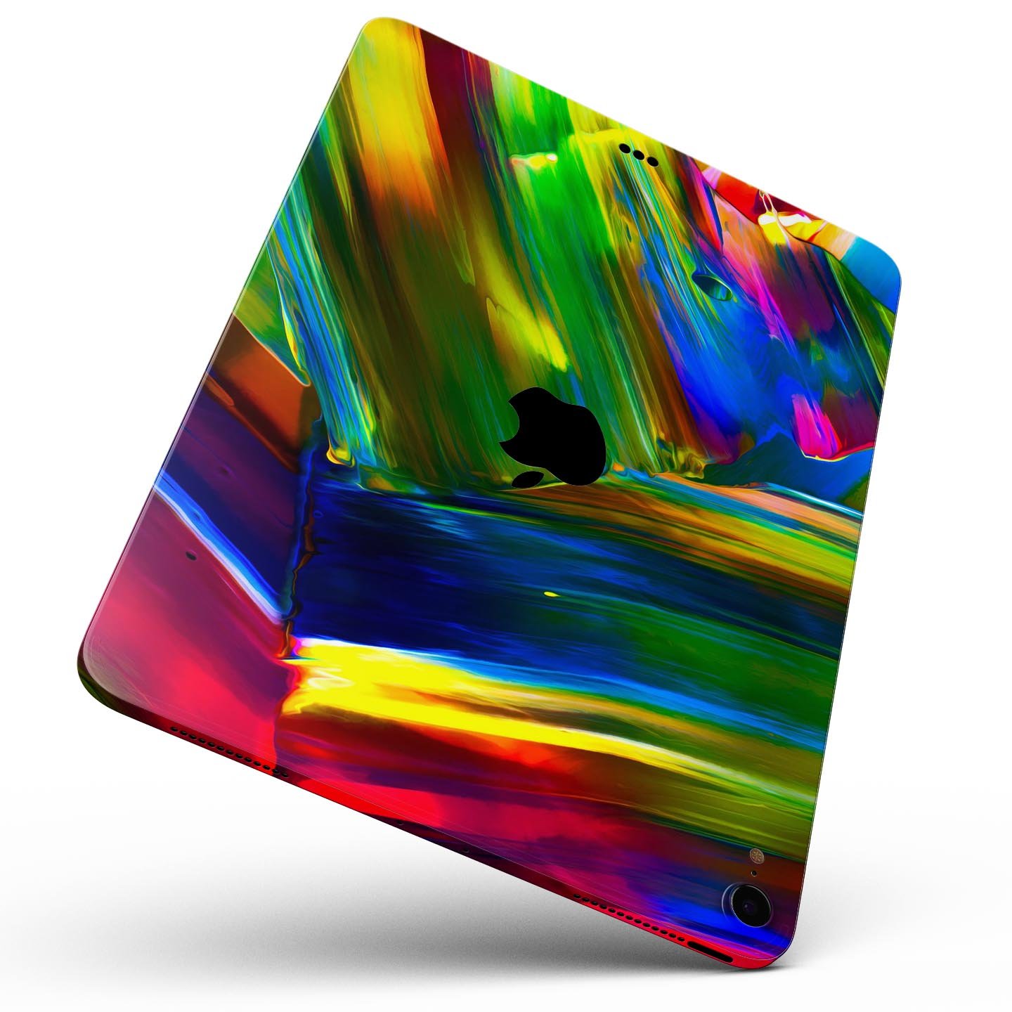 Blurred Abstract Flow V29 skin decal for Apple iPad, showcasing vibrant colors and a sleek design for full-body protection.