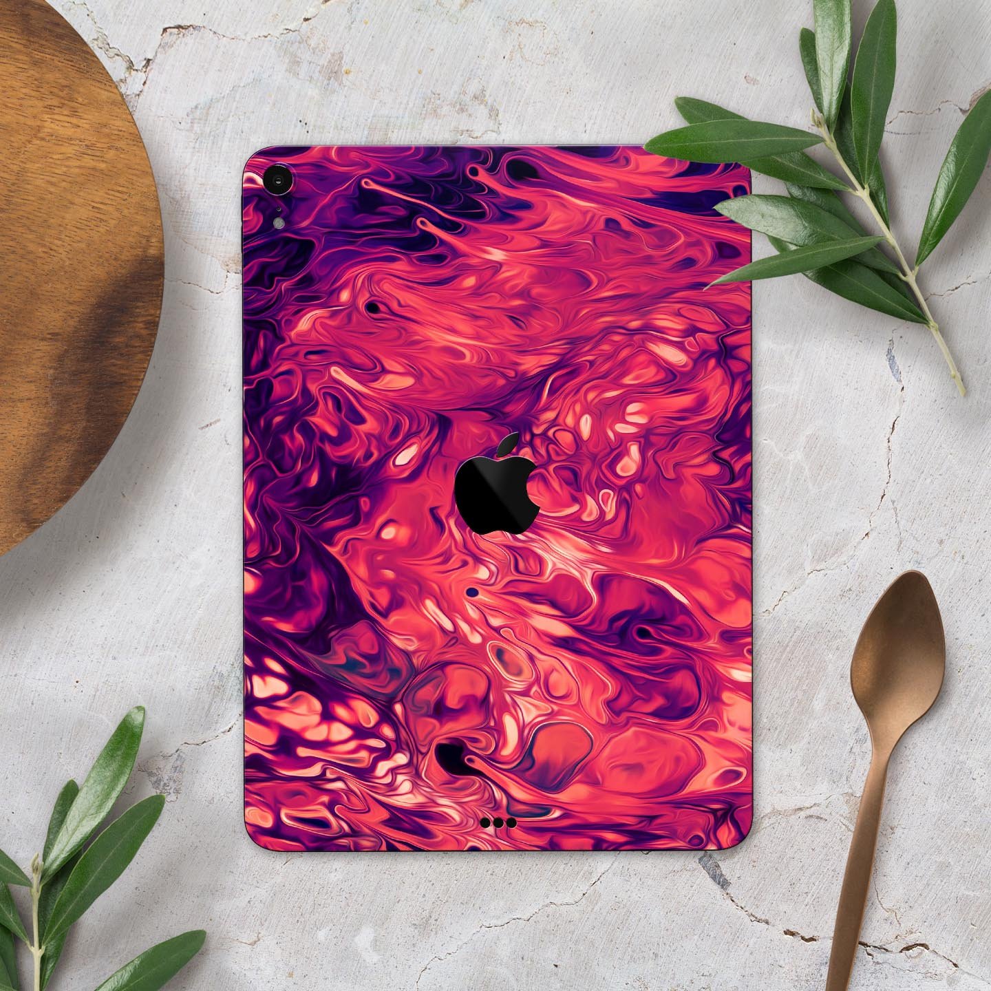 Blurred Abstract Flow V3 skin decal for Apple iPad Pro, showcasing a vibrant abstract design with a smooth finish.