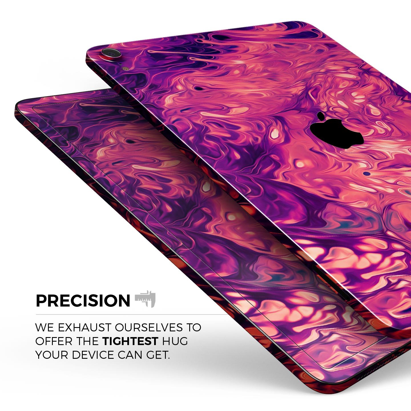 Blurred Abstract Flow V3 skin decal for Apple iPad Pro, showcasing a vibrant abstract design with a smooth finish.