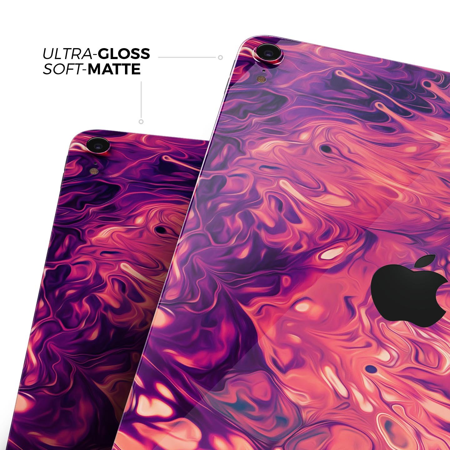 Blurred Abstract Flow V3 skin decal for Apple iPad Pro, showcasing a vibrant abstract design with a smooth finish.