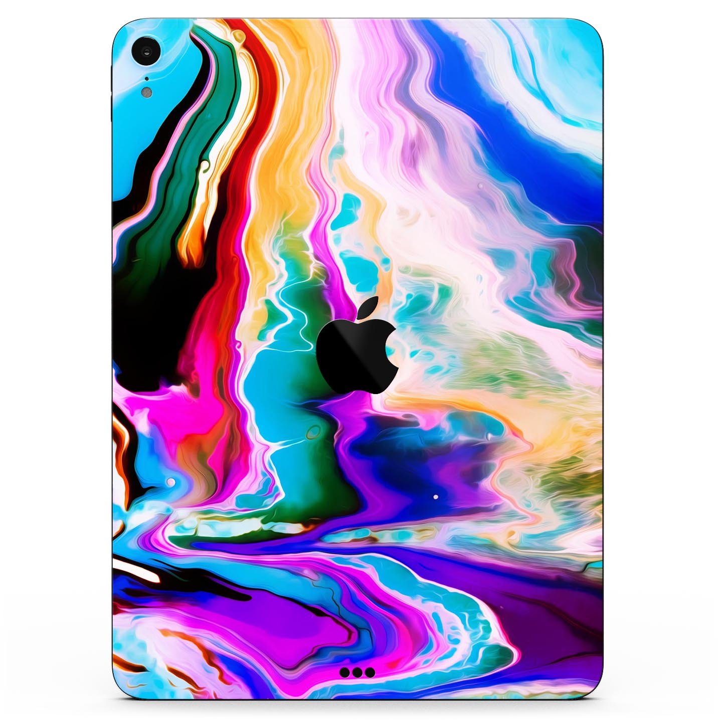 Blurred Abstract Flow V33 skin decal for Apple iPad, showcasing a vibrant abstract design with a smooth finish.