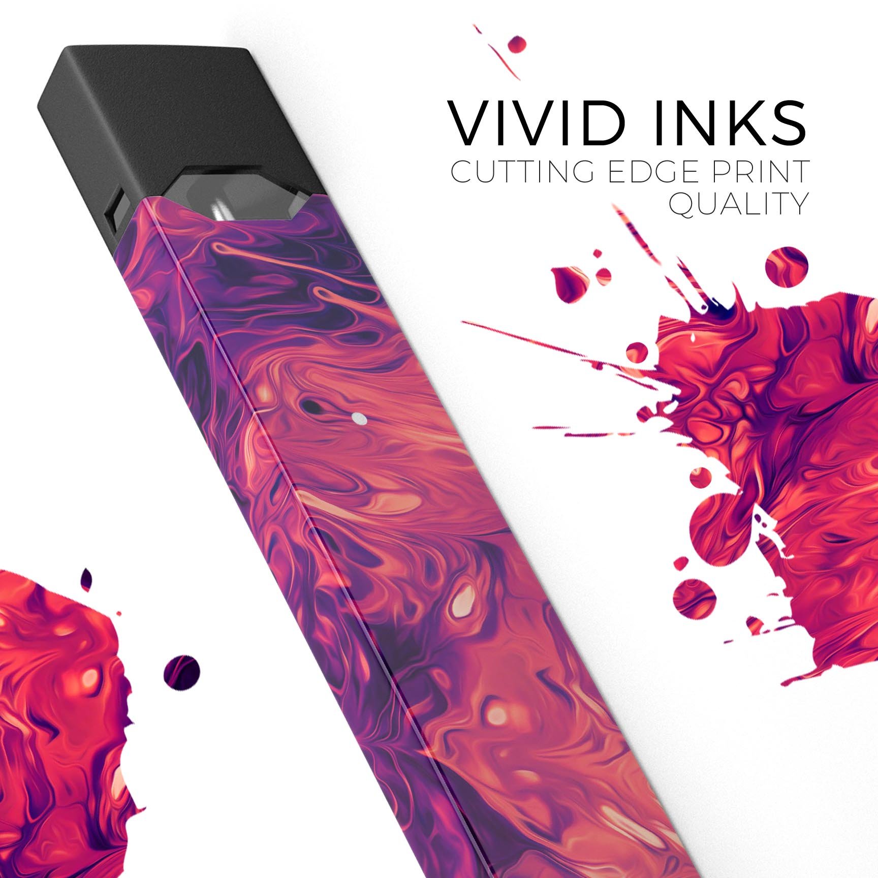 Blurred Abstract Flow V3 skin-wrap sticker designed for JUUL vaping device, showcasing vibrant colors and a sleek finish.