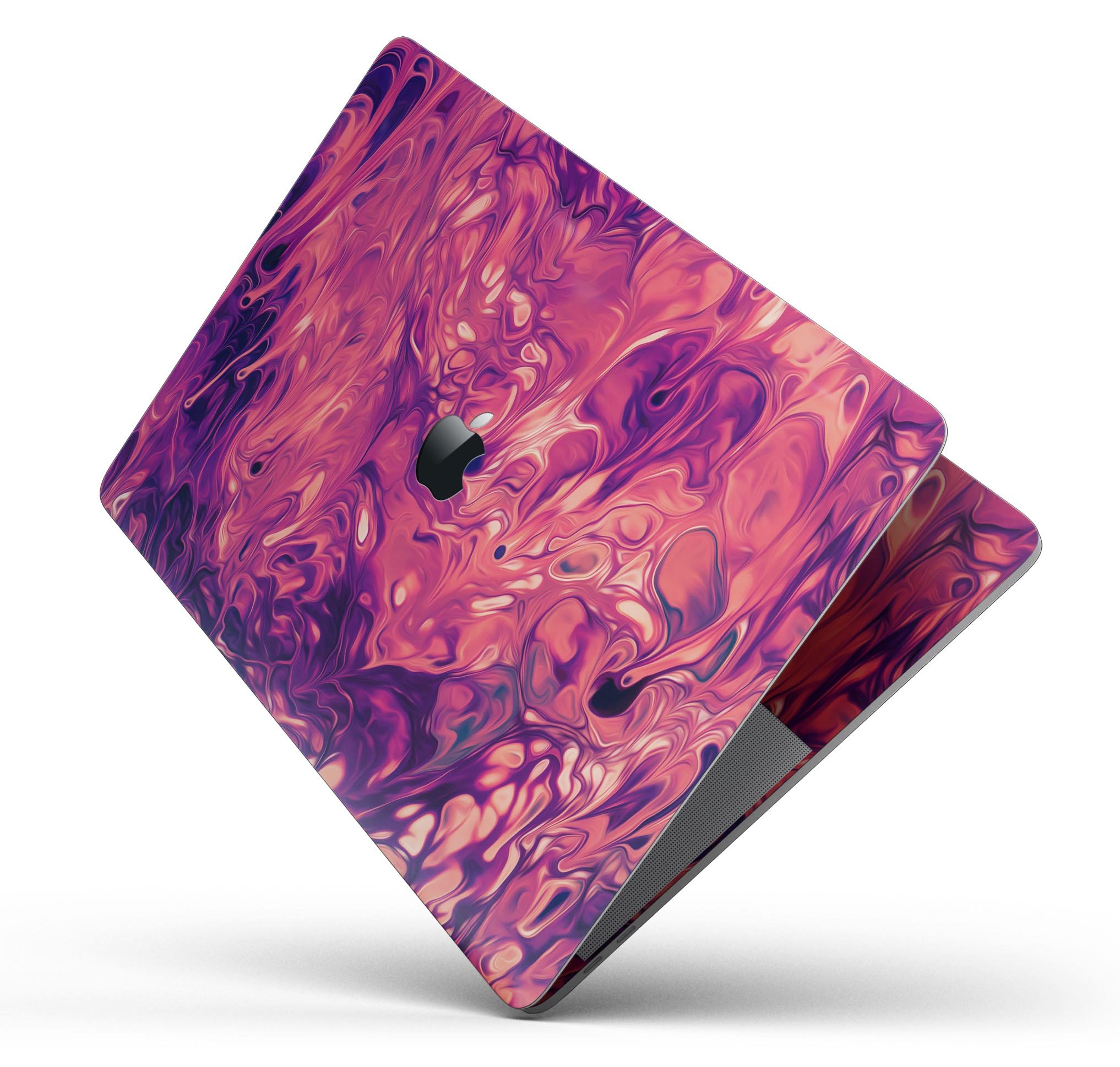 Blurred Abstract Flow V3 skin decal wrap kit for Apple MacBook, showcasing vibrant abstract design and premium vinyl material.