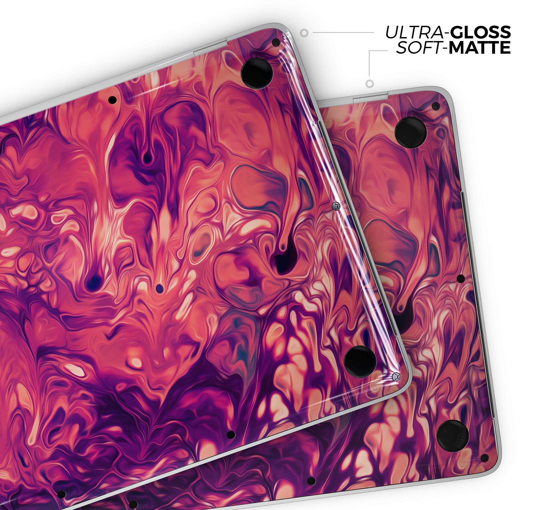 Blurred Abstract Flow V3 skin decal wrap kit for Apple MacBook, showcasing vibrant abstract design and premium vinyl material.