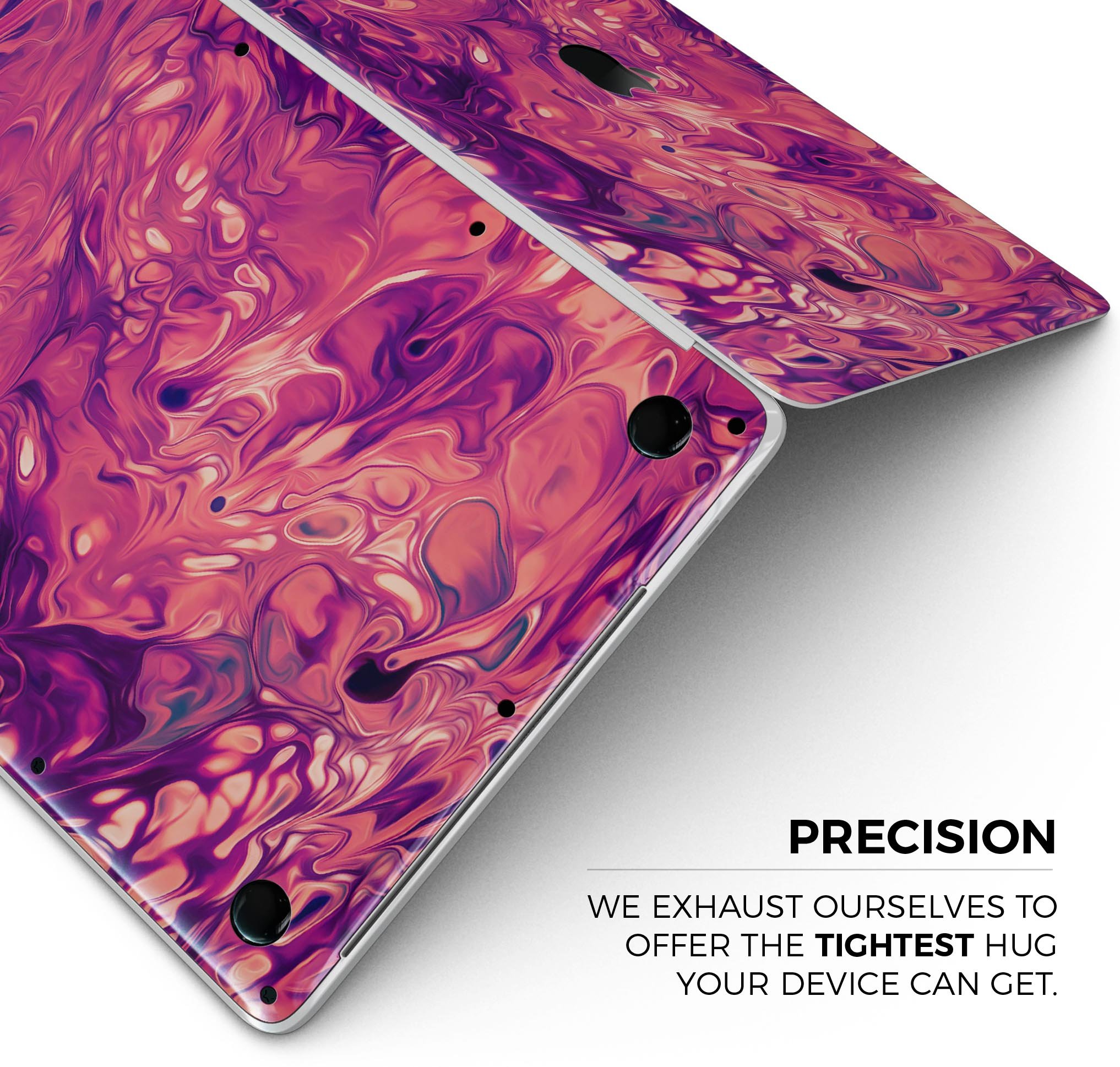 Blurred Abstract Flow V3 skin decal wrap kit for Apple MacBook, showcasing vibrant abstract design and premium vinyl material.