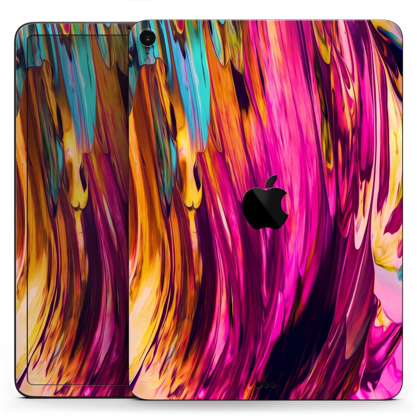 Blurred Abstract Flow V30 skin decal for Apple iPad, showcasing a vibrant abstract design with a smooth finish.