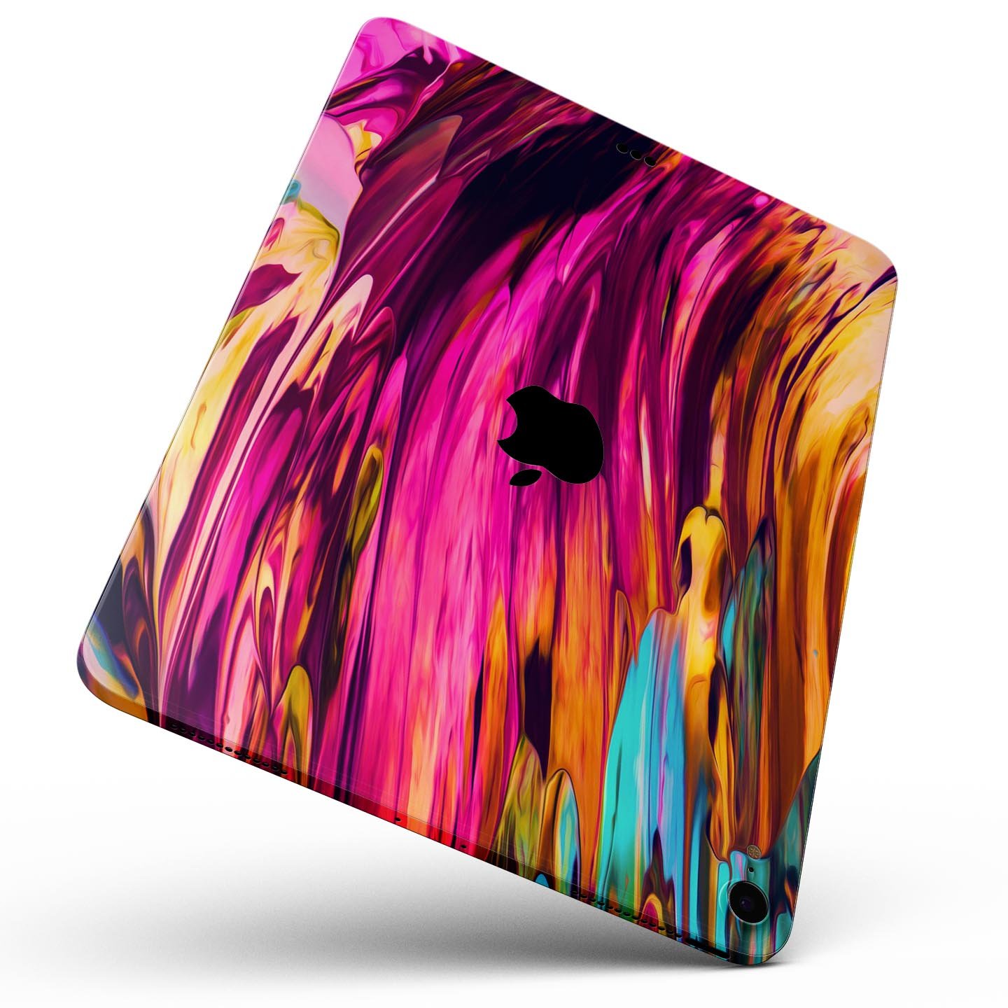 Blurred Abstract Flow V30 skin decal for Apple iPad, showcasing a vibrant abstract design with a smooth finish.