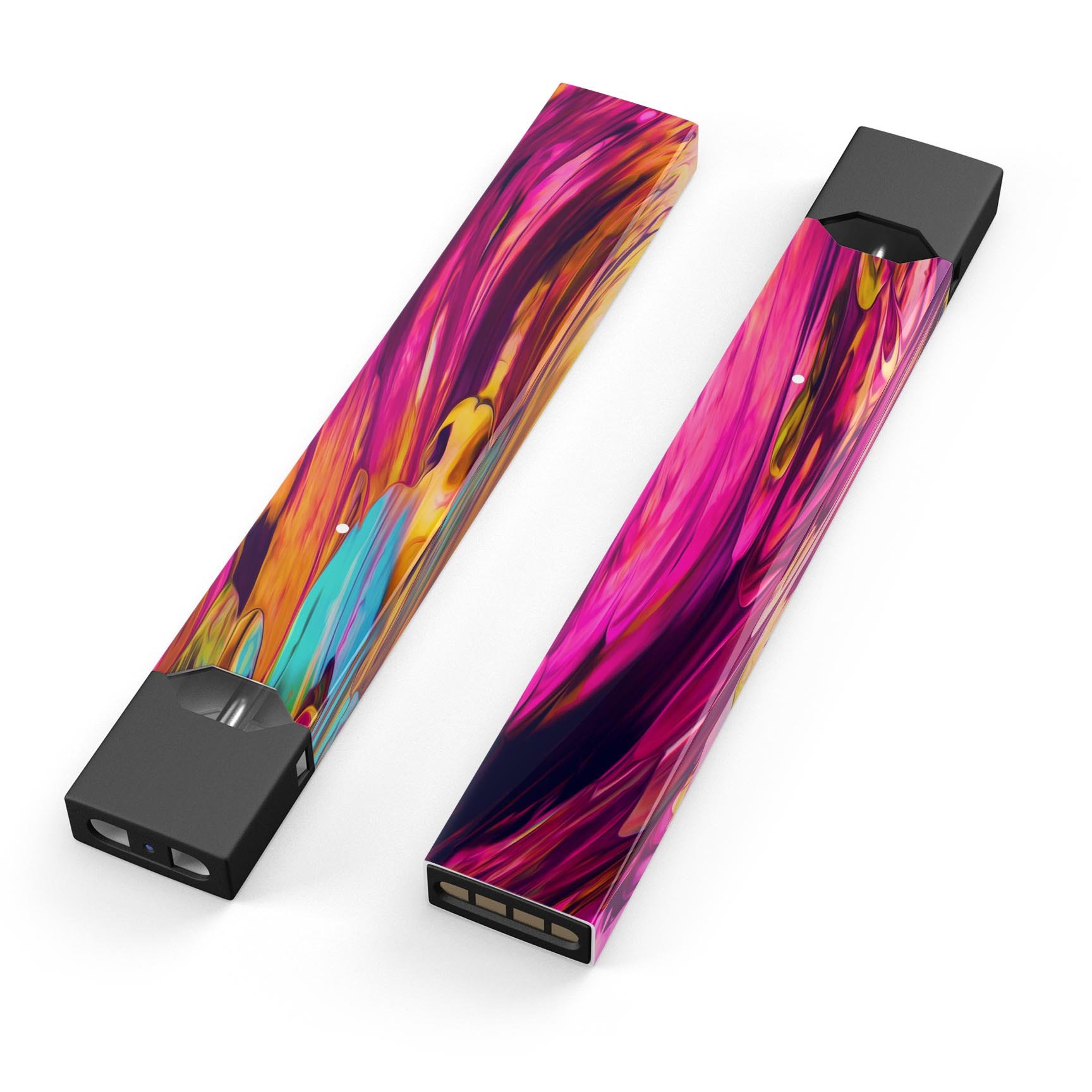 Blurred Abstract Flow V30 skin-wrap sticker designed for JUUL vaping device, showcasing vibrant abstract design and premium quality.