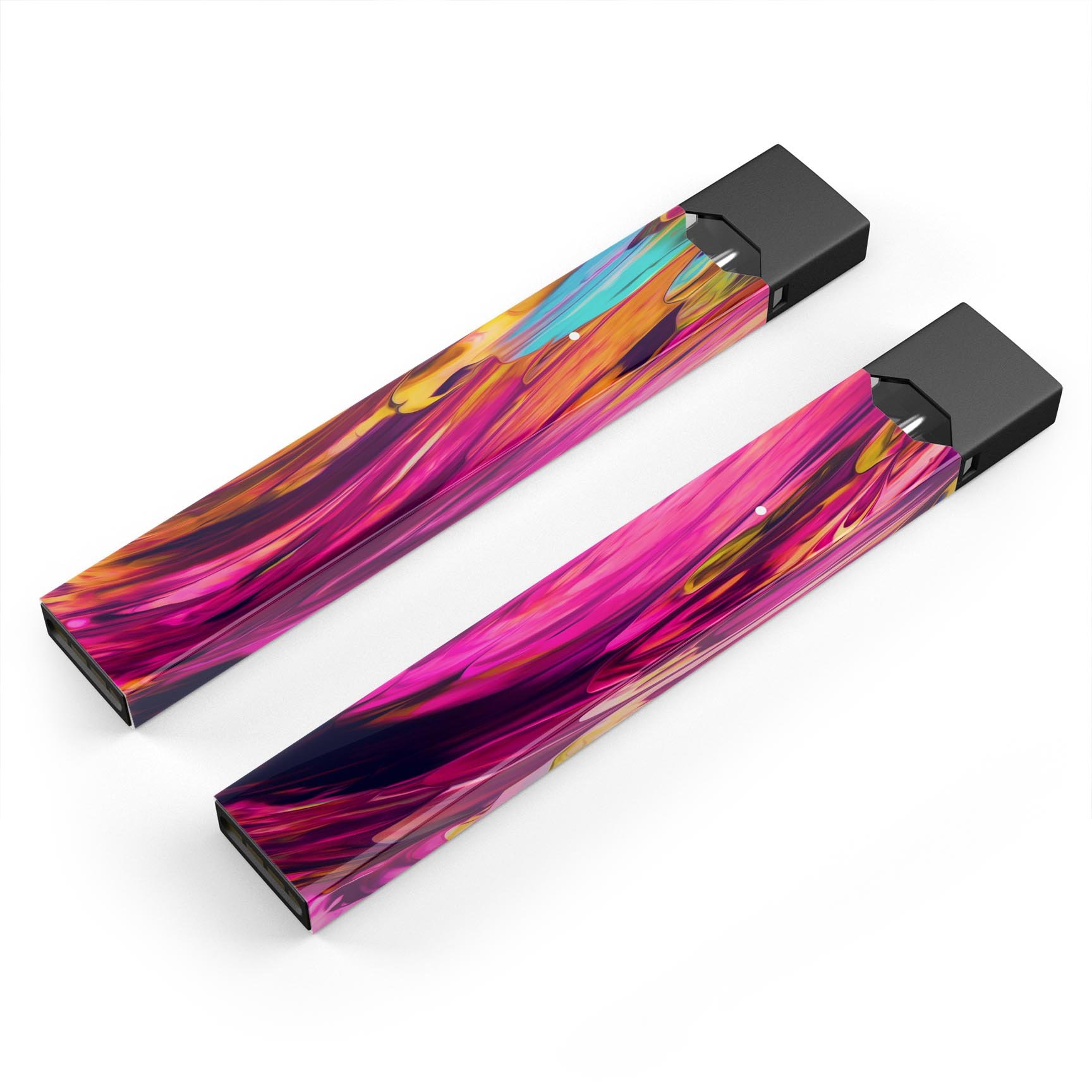 Blurred Abstract Flow V30 skin-wrap sticker designed for JUUL vaping device, showcasing vibrant abstract design and premium quality.