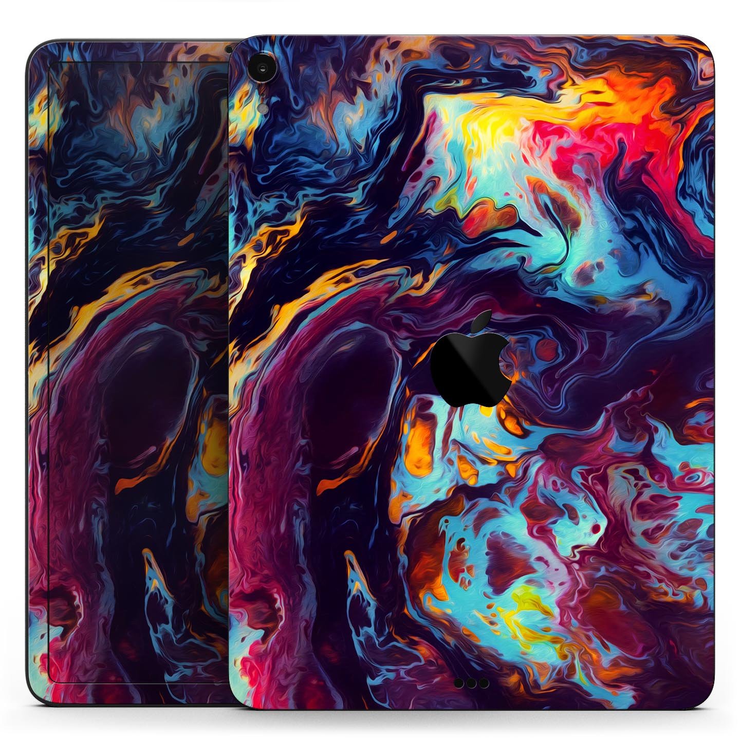 Blurred Abstract Flow V31 skin decal for Apple iPad, showcasing a vibrant abstract design with premium 3M material for protection.