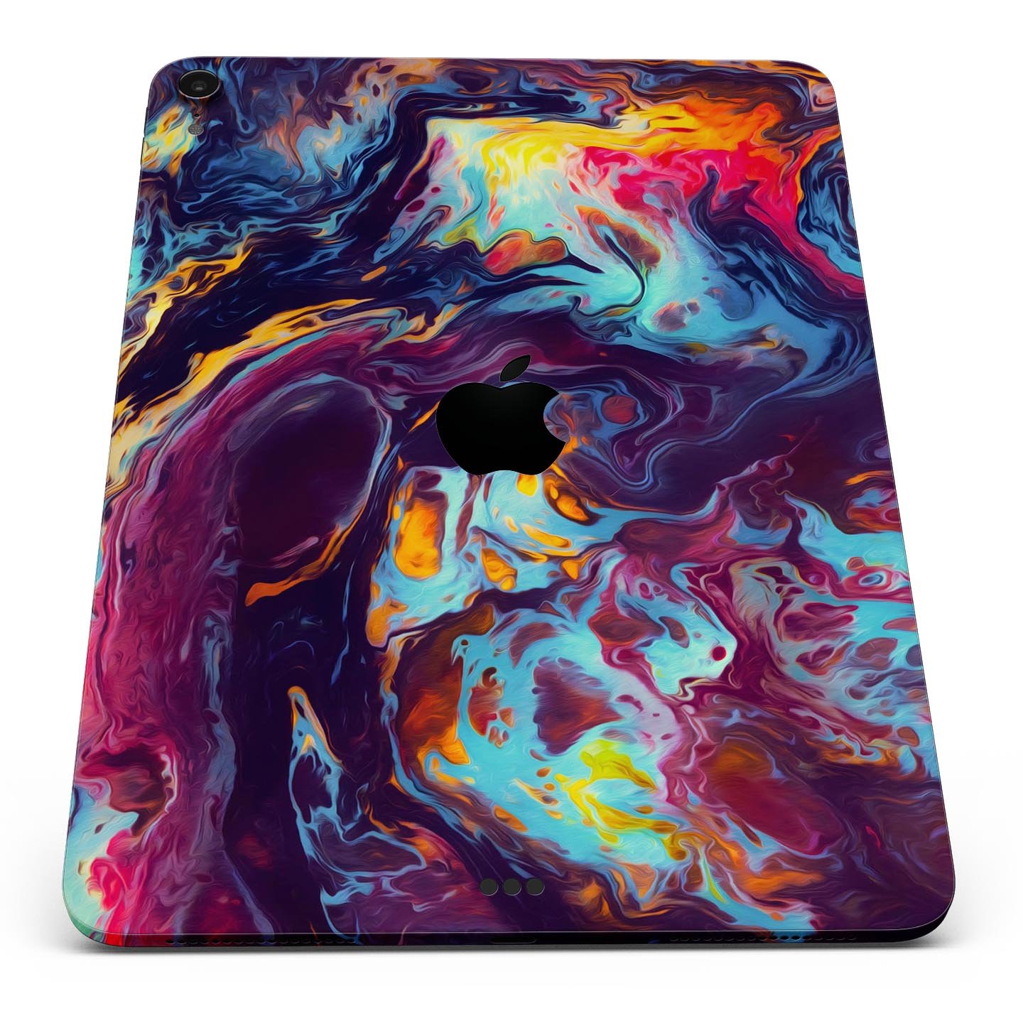 Blurred Abstract Flow V31 skin decal for Apple iPad, showcasing a vibrant abstract design with premium 3M material for protection.