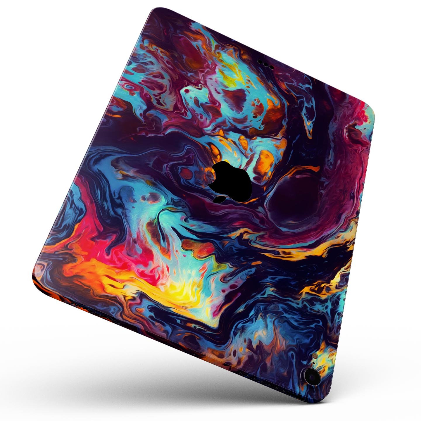 Blurred Abstract Flow V31 skin decal for Apple iPad, showcasing a vibrant abstract design with premium 3M material for protection.