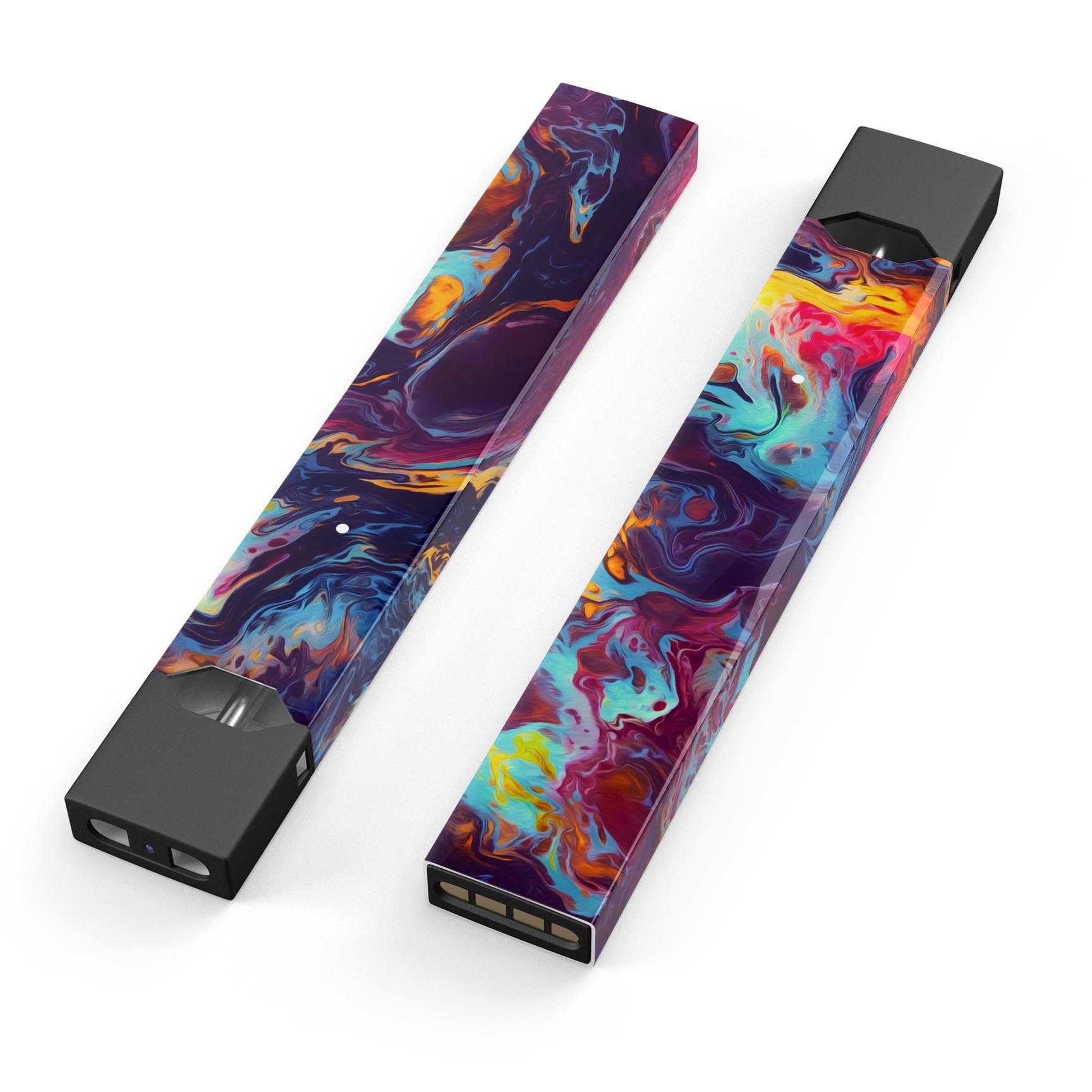 Blurred Abstract Flow V31 skin-wrap sticker designed for JUUL vaping device, showcasing vibrant abstract design and premium quality.