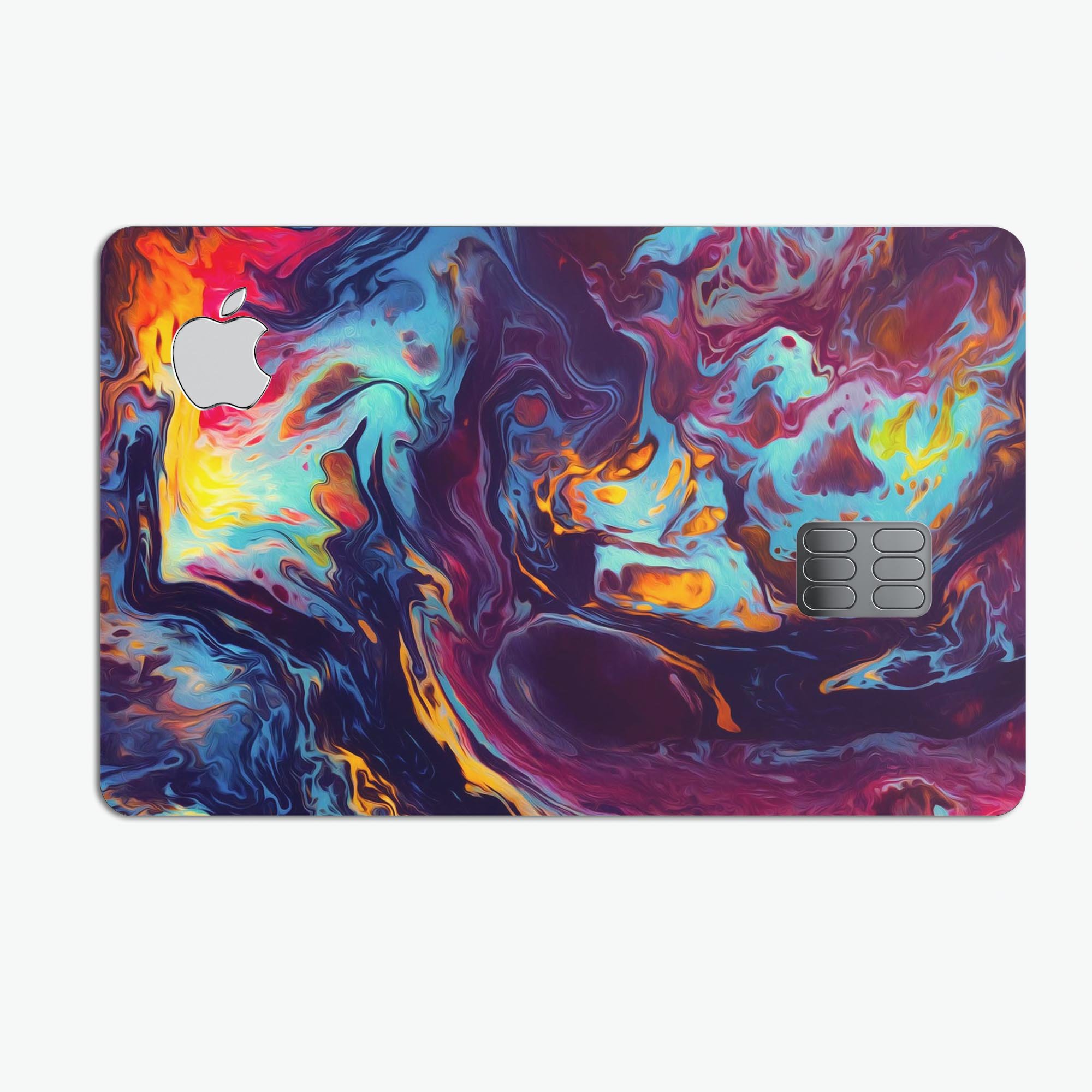 Blurred Abstract Flow V31 decal skin for Apple Card, showcasing a vibrant abstract design with premium vinyl finish.