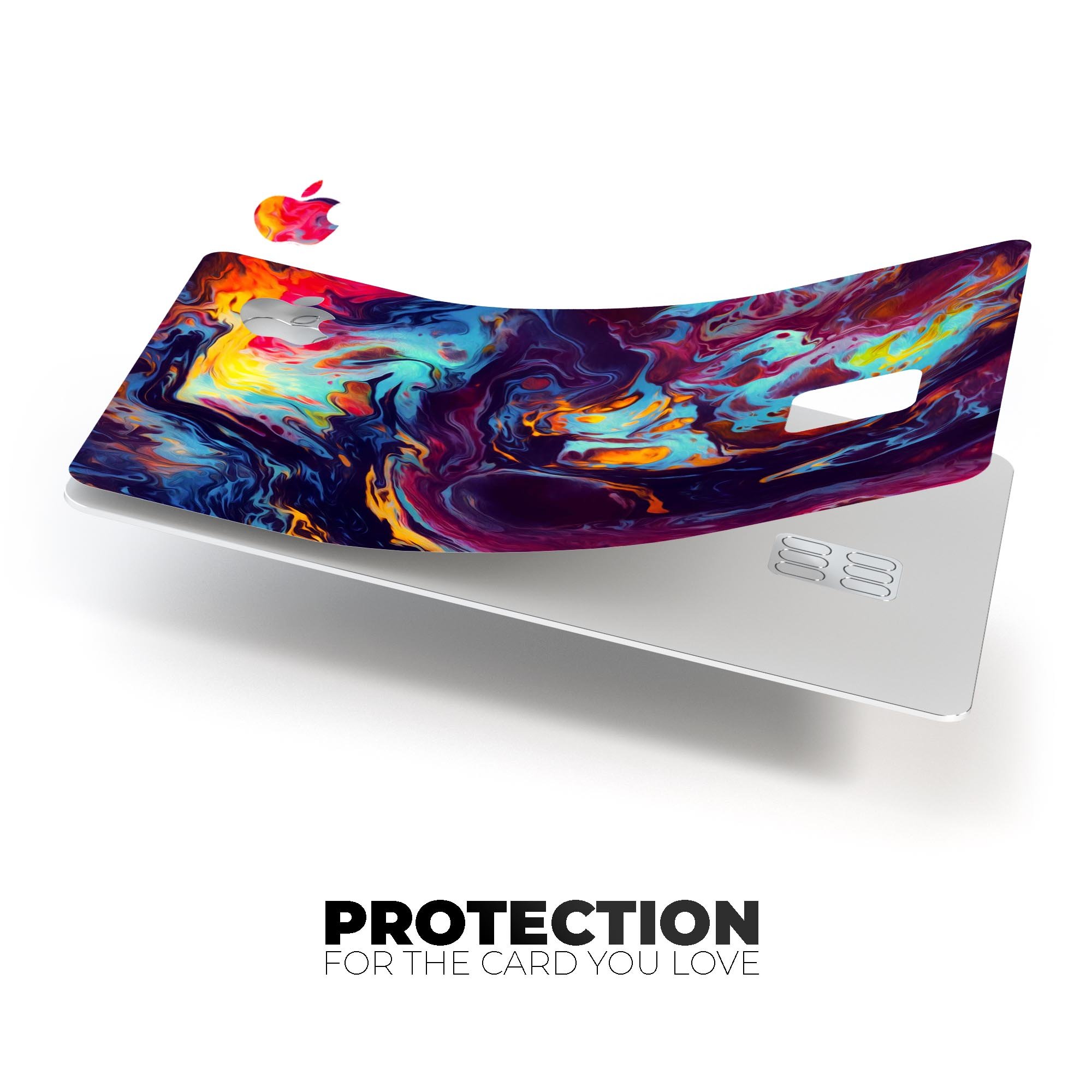 Blurred Abstract Flow V31 decal skin for Apple Card, showcasing a vibrant abstract design with premium vinyl finish.