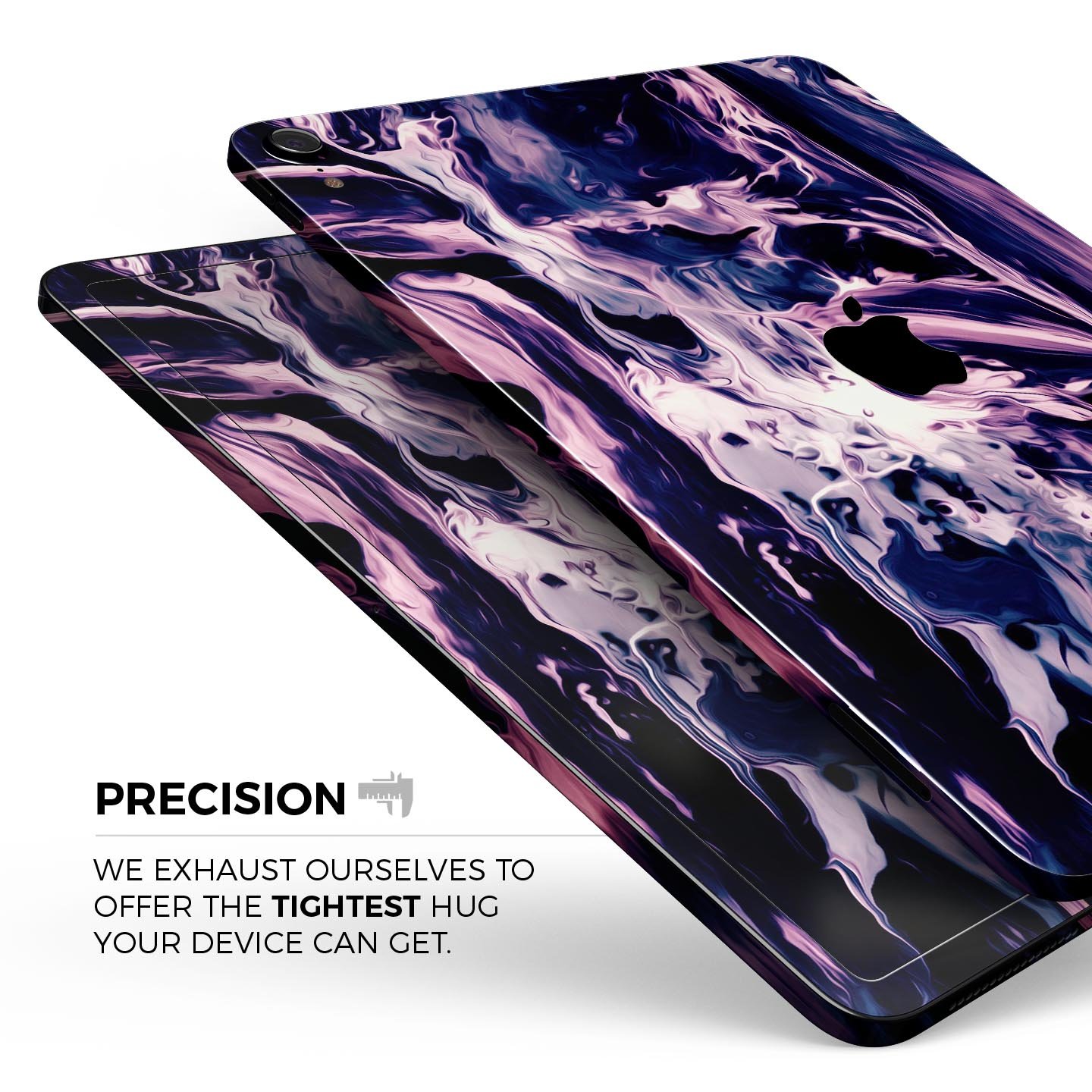 Blurred Abstract Flow V32 skin decal for Apple iPad, showcasing vibrant abstract design and premium 3M material.